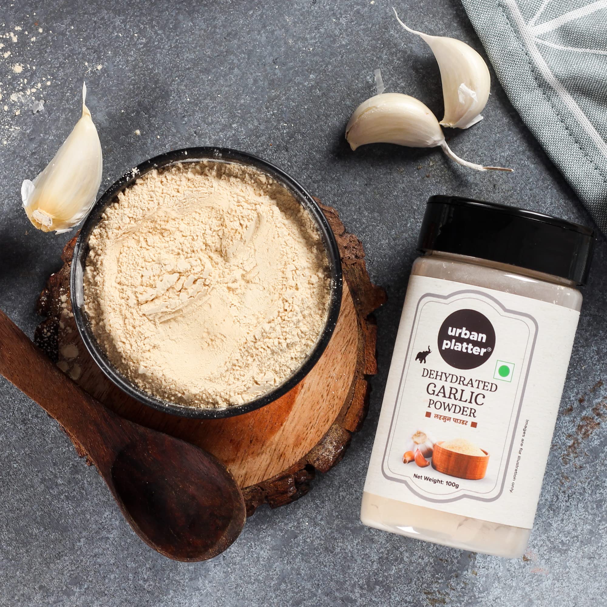 Urban Platter Dehydrated Garlic Powder, 100g - All Natural, Additive-Free, Ready to Use | Instant Garlic Flavor for Cooking, Baking & Seasoning | Premium Lehsun Powder for Soups, Sauces & Marinades