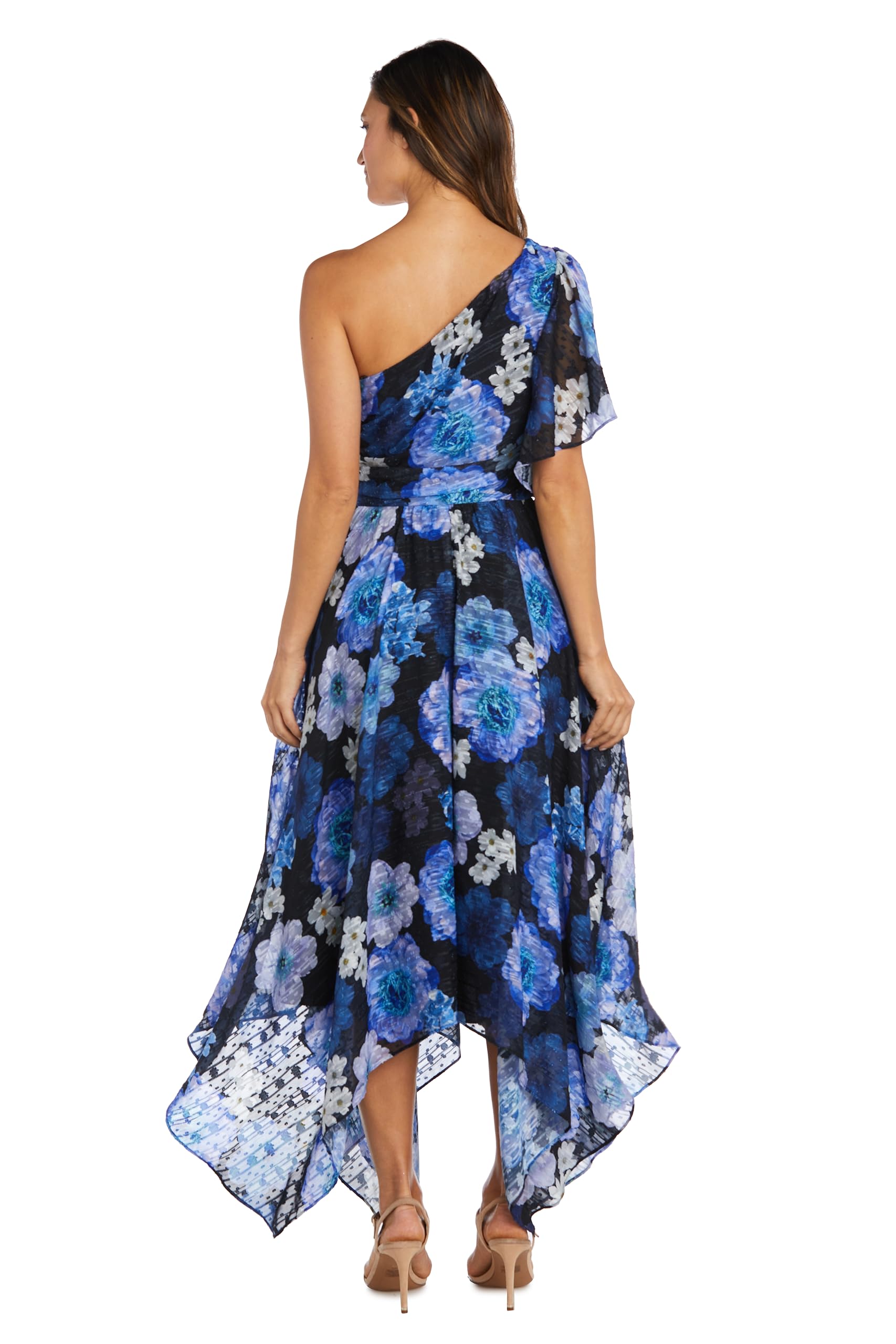 Nightway Women's Blossom Romance Asymmetrical Gown - Elegant Evening Dress for Prom, Wedding & Special Occasions