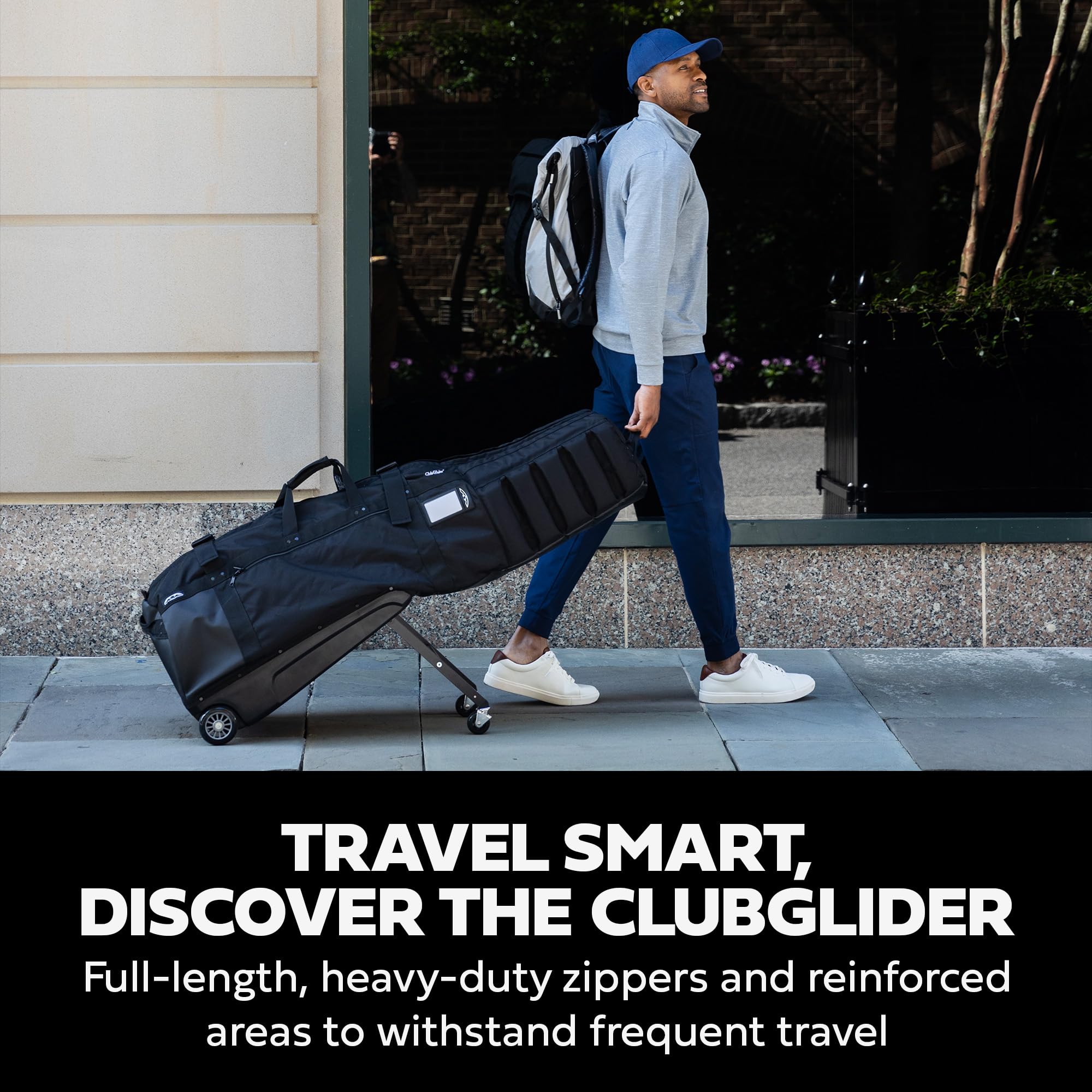 **Sun Mountain ClubGlider Meridian Premium Wheeled Golf Travel Bag - Heavy Duty Durable Golf Club Carrier with Dense Foam Padding & Spacious Storage - Best for Air Travel & Golf Vacations - Black**    (Note: This optimized title includes key SEO terms like 