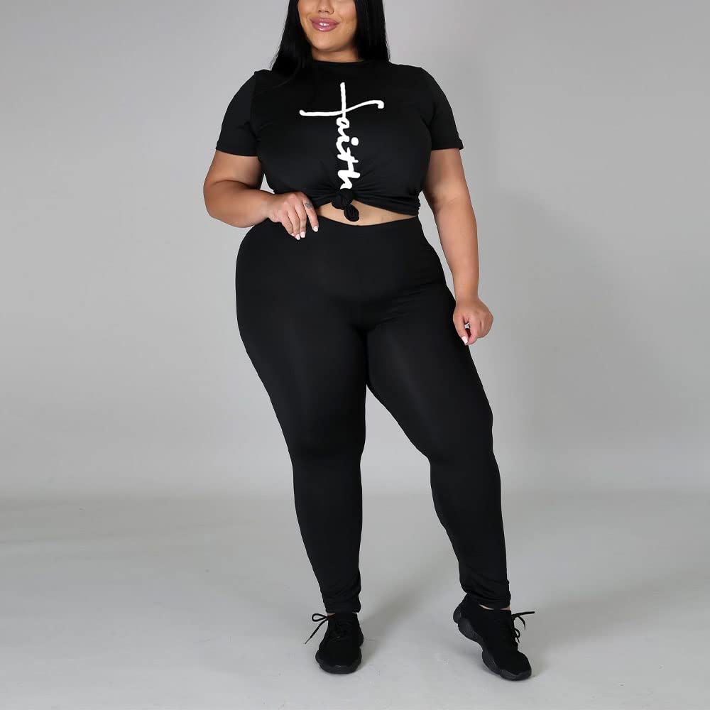 PINSV Plus Size Women's 2-Piece Outfit Sets (1X-5X) - Comfortable & Stylish Casual Wear for Work, Travel & Everyday Fashion