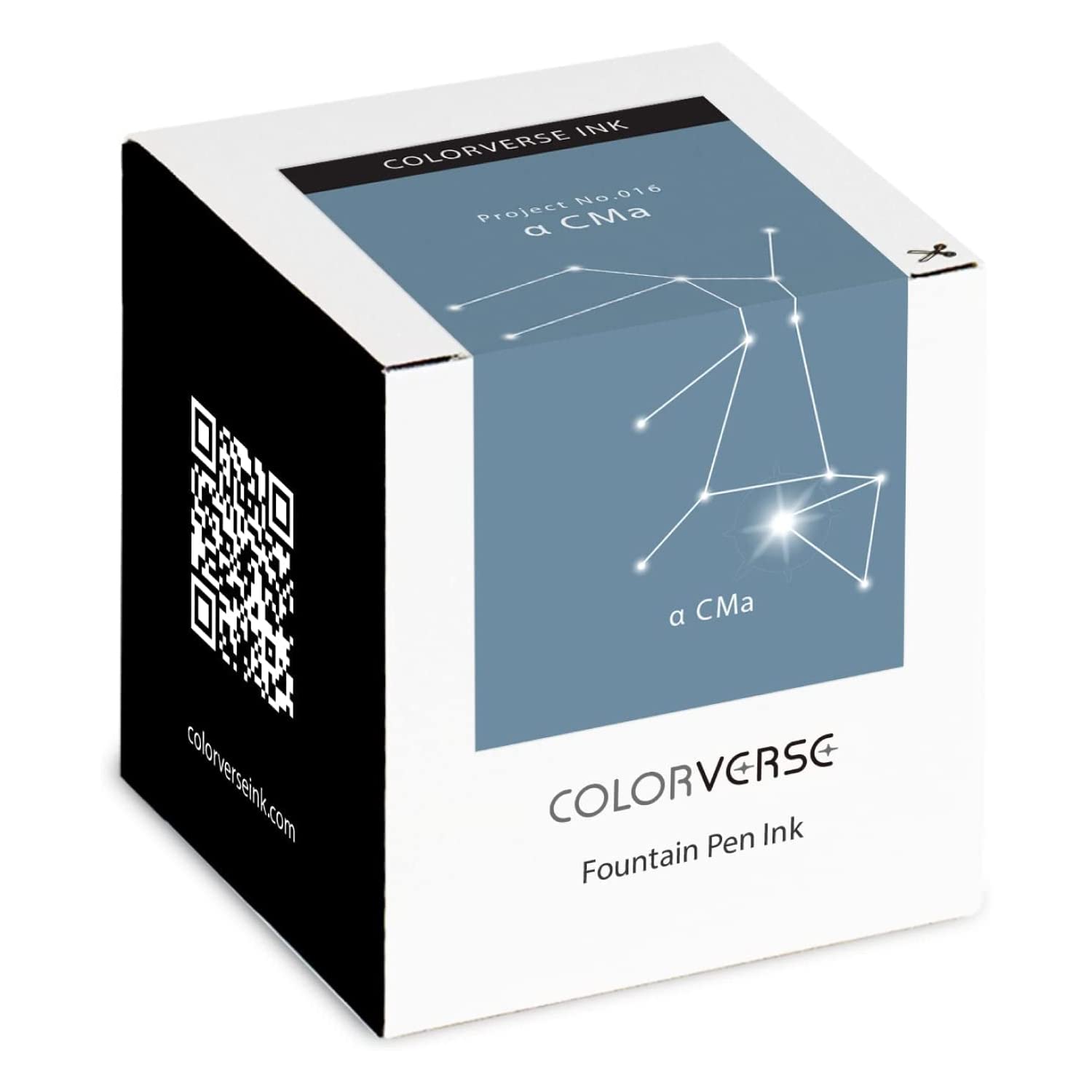 Colorverse Project Ink Vol. 2 - Constellation Series No.016 α CMa (65ml) Fountain Pen Ink - Premium Blue-Black Writing Fluid for Calligraphy, Journaling & Artistic Use