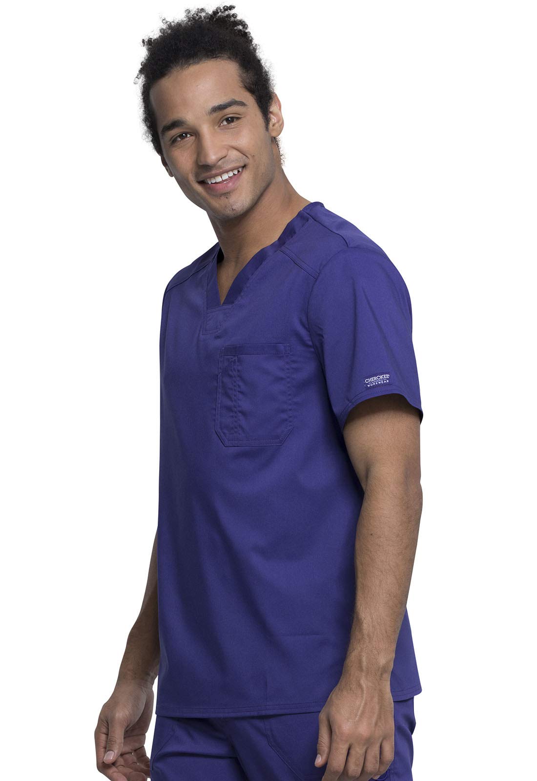 Cherokee Men's Scrubs Top - Comfortable Workwear V-Neck Shirt with Tuckable Design WW690 | Perfect for Nurses, Doctors & Healthcare Professionals