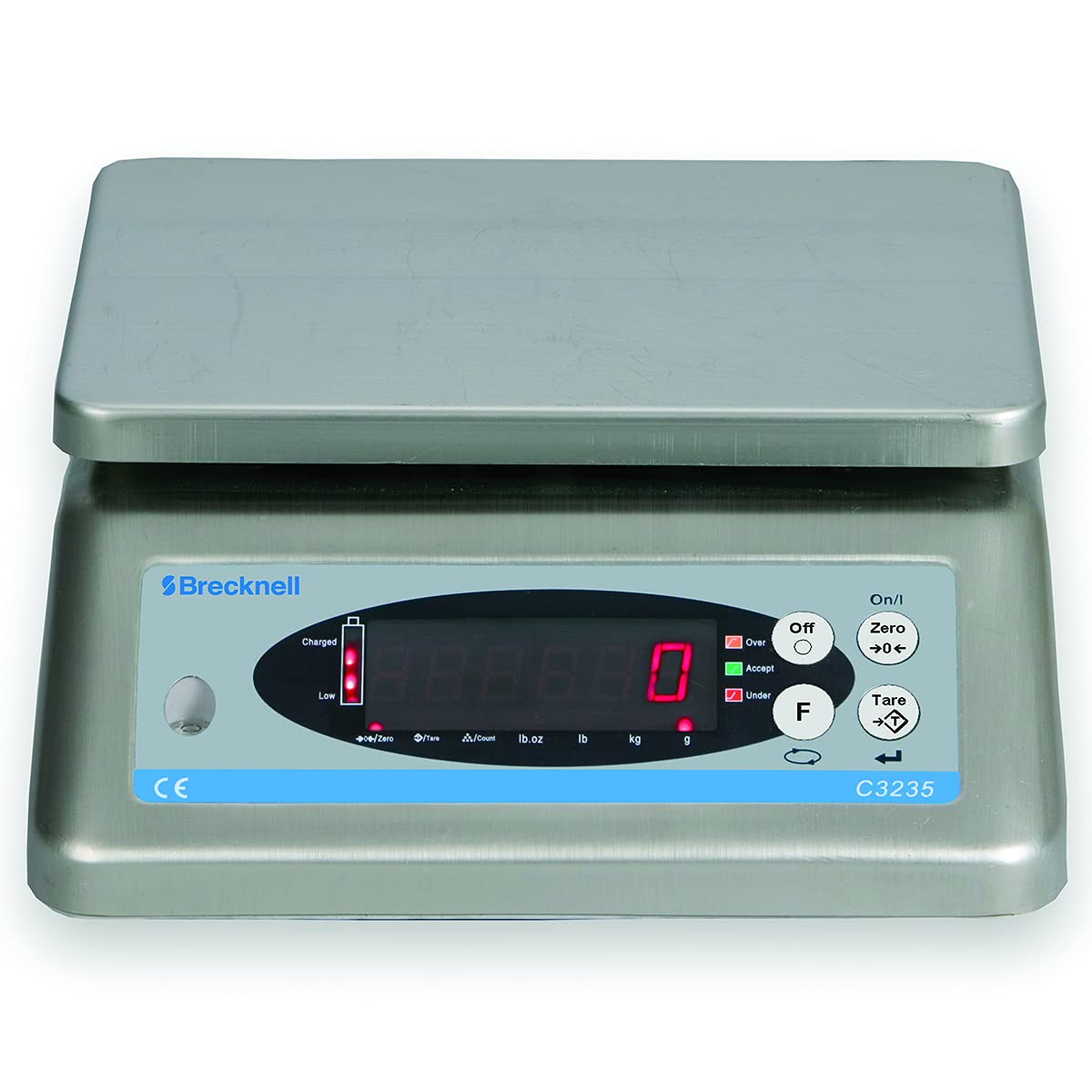 Brecknell C3235-30 Washdown Checkweighing Scale - 15kg Capacity x 2g Precision for Food Processing & Industrial Use