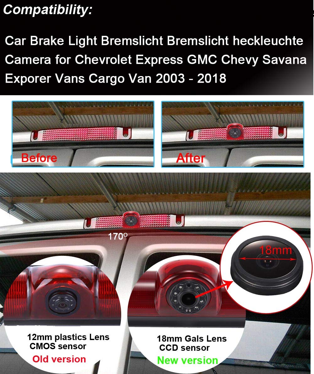 HD Roof Top Mount Brake Lamp Camera with 7