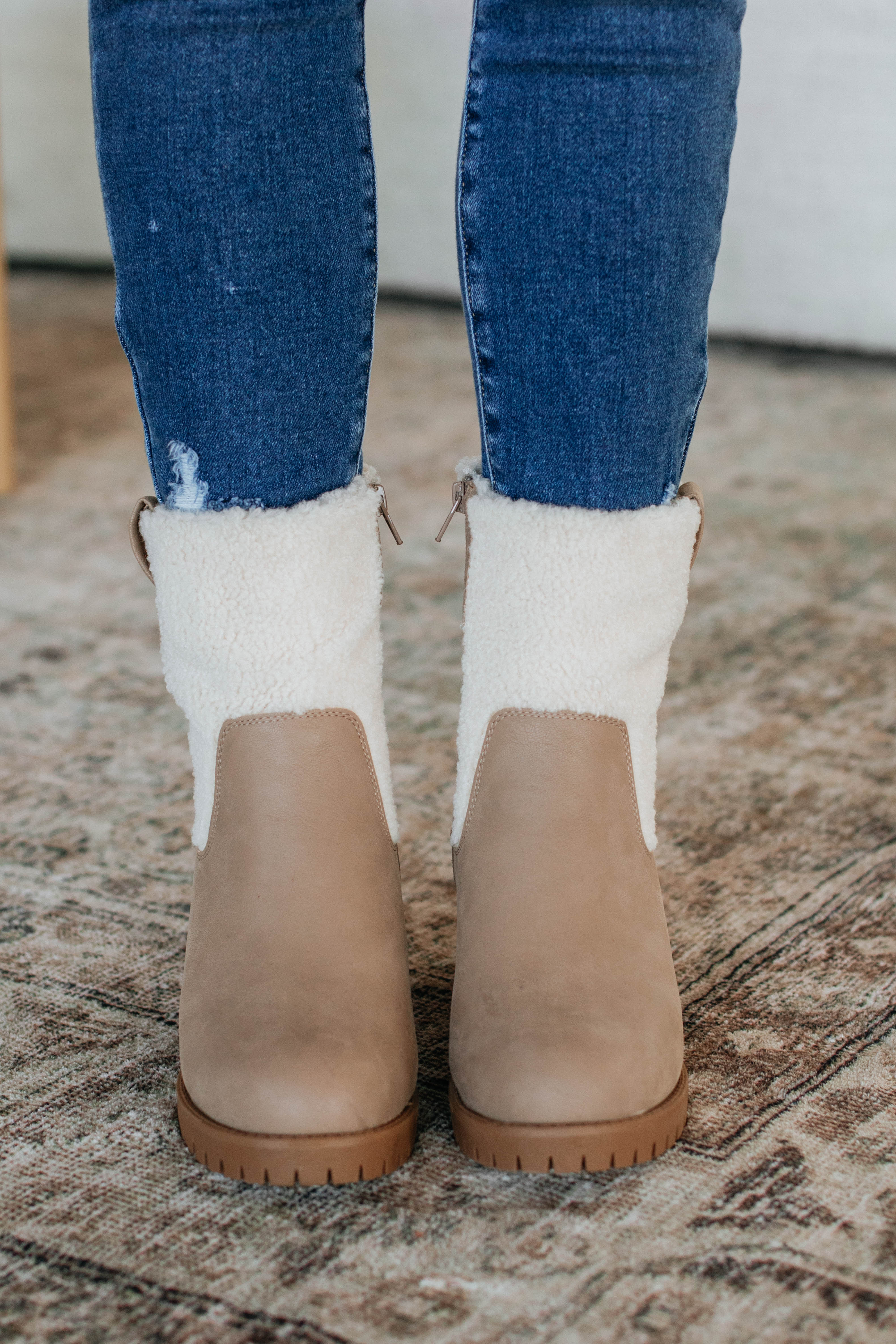 Thinking It Over Boots in Taupe | Stylish Women's Ankle Boots for Fall & Winter | Perfect for Casual Outfits & Office Wear