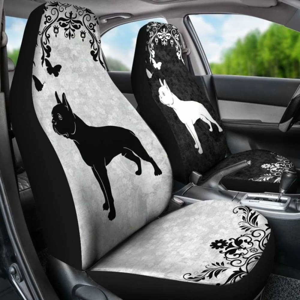 Boston Terrier Car Seat Covers for Dogs - Waterproof Pet Seat Protector for Cars, Trucks & SUVs - Perfect for Travel, Daily Commute & Outdoor Adventures