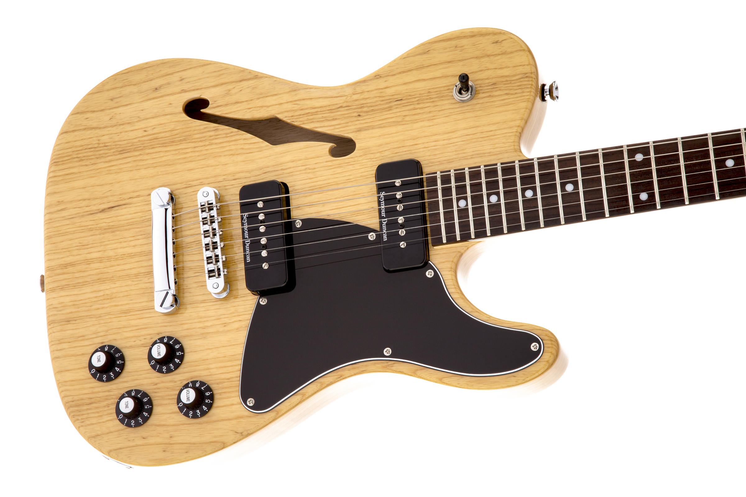 Fender Jim Adkins JA-90 Thinline Telecaster Electric Guitar - Natural Finish | Professional Solid-Body Guitar for Rock, Blues & Stage Performances