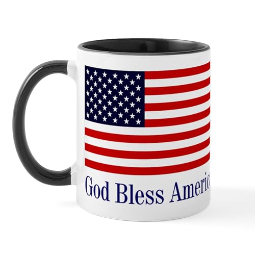 White/Black Inside - God Bless America Mug