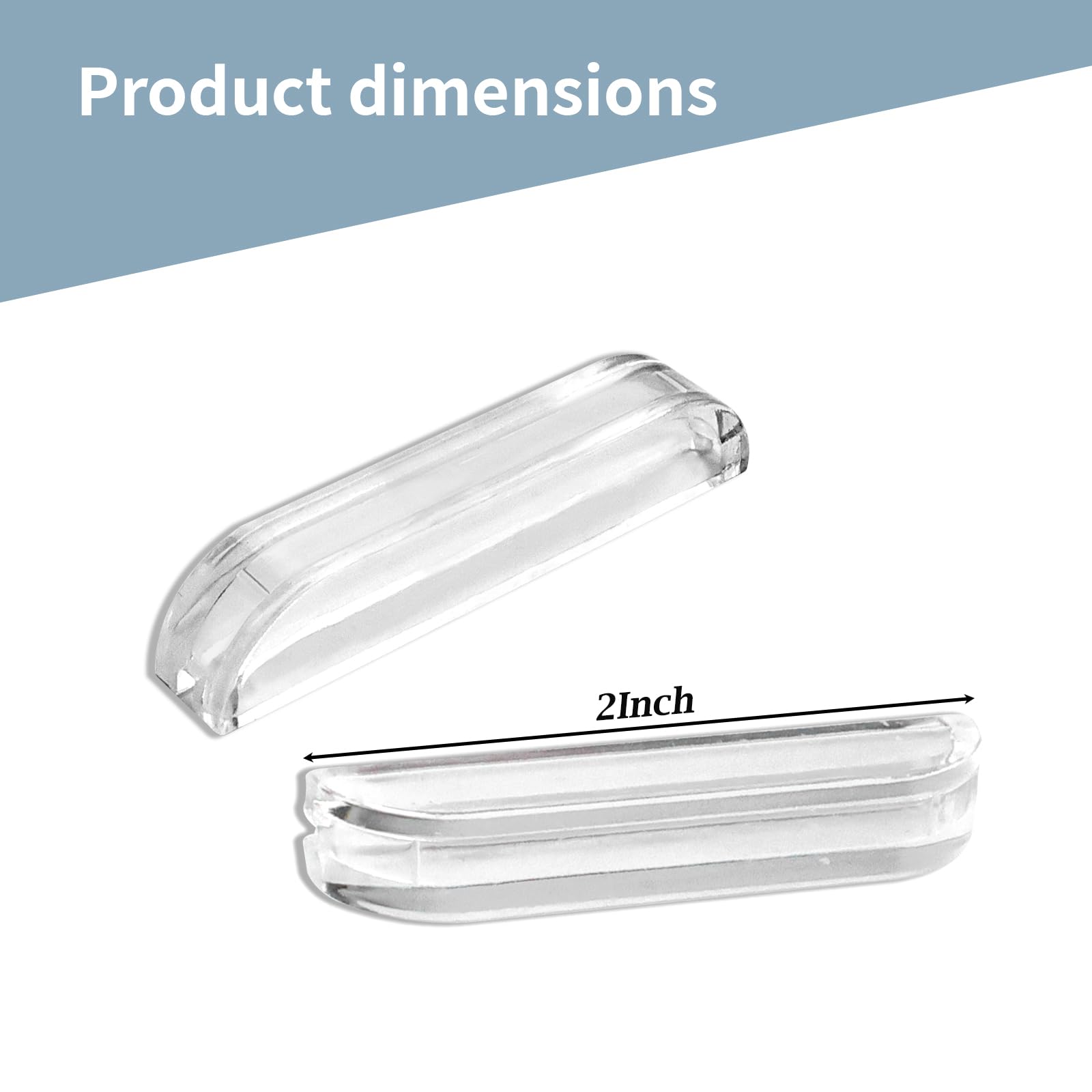 10Pcs Clear Acrylic Fish Tank Glass Canopy Handles - 2 Inch Mini Transparent Hardware for Jewelry Box, Wood Case & Display Cabinets - Perfect for DIY Projects & Home Organization