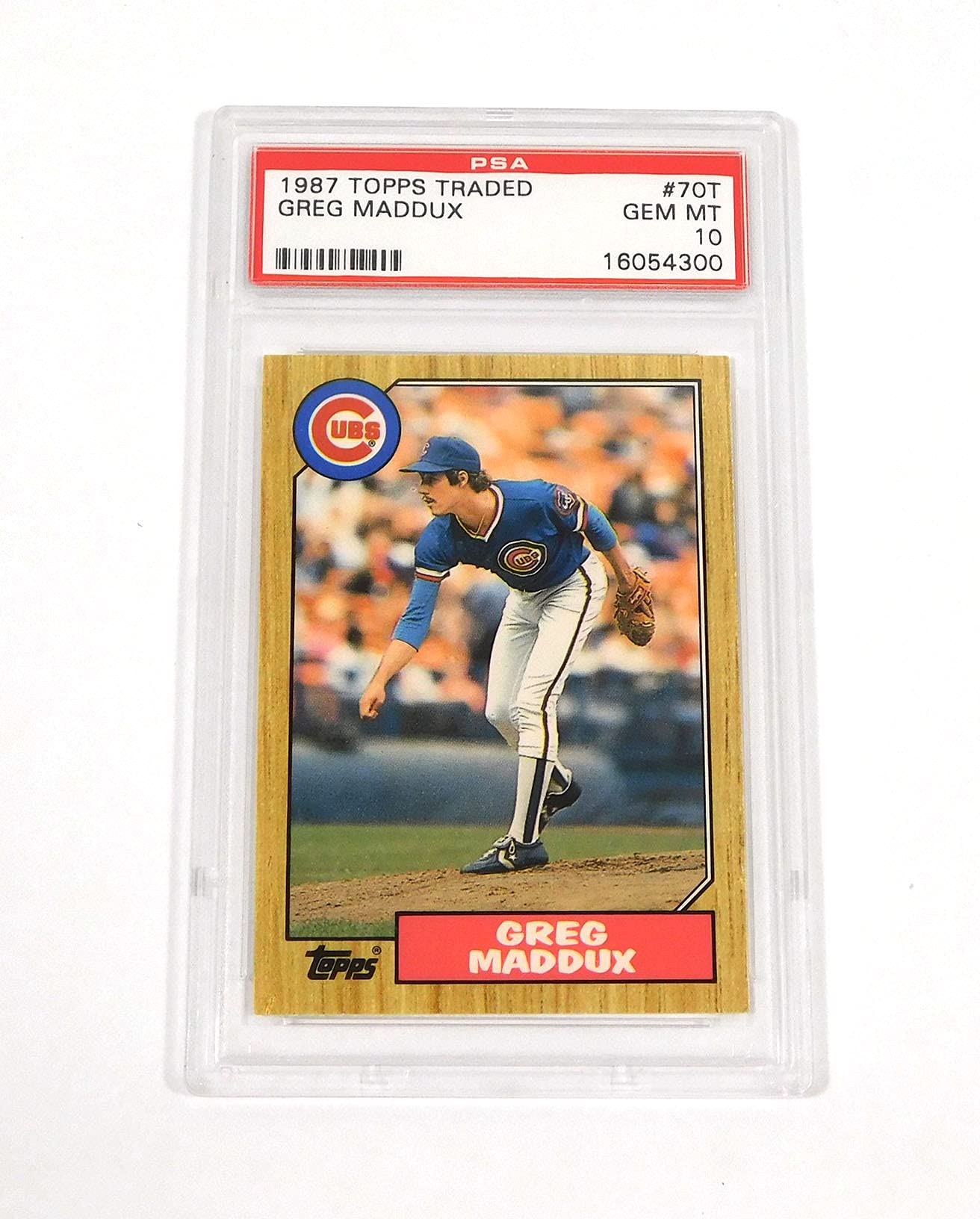 1987 Topps Traded Greg Maddux PSA 10 Graded Baseball Card #70T - Perfect for Collectors, Investors & Baseball Memorabilia Displays