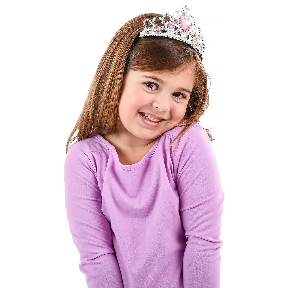 Sparkling Pink Heart Jewel Tiara for Girls - Perfect for Birthday Parties, Pageants, and Princess Dress-Up