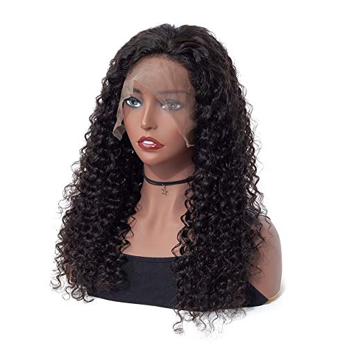 ISEE 10A Transparent Lace Front Human Hair Wigs for Black Women - 13x6 Mongolian Kinky Curly Wig with Pre-Plucked Hairline & Baby Hair - Natural Color 20 Inches - Perfect for Daily Wear, Special Occasions & Protective Styling