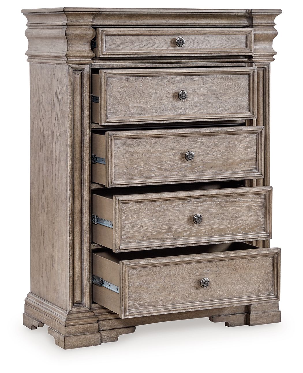 Blairhurst 5-Drawer Chest Dresser - Light Grayish Brown for Bedroom & Living Room Storage