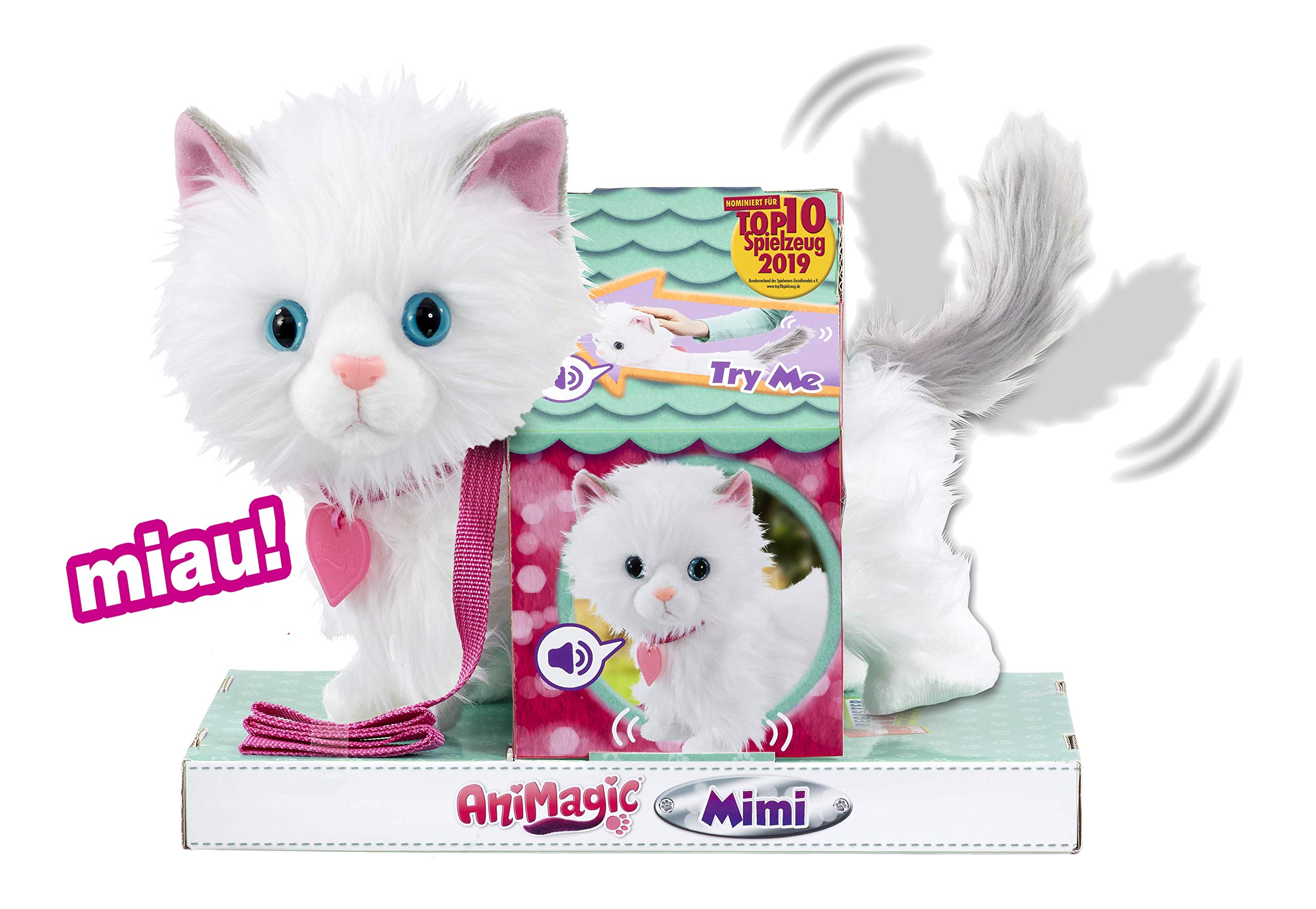 Animagic Goliath Toys 256.576 Chat Mimi Interactive Talking Plush Toy - Multicolor, Fun Gift for Kids Birthday & Playtime Companion