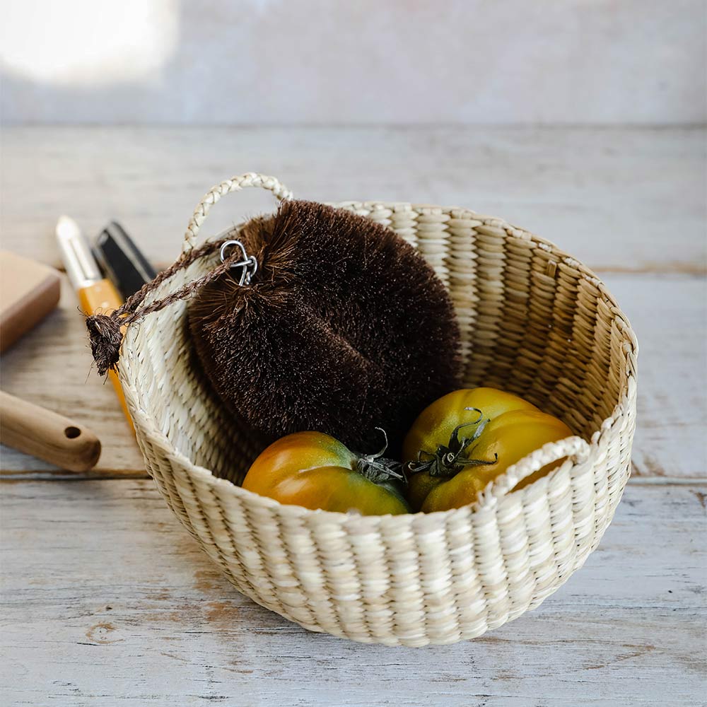 Eco-Friendly Palm Fiber Everyday Brush - Sustainable & Soft Bristles for Gentle Cleaning - Perfect for Home, Kitchen, Bathroom & Office Use