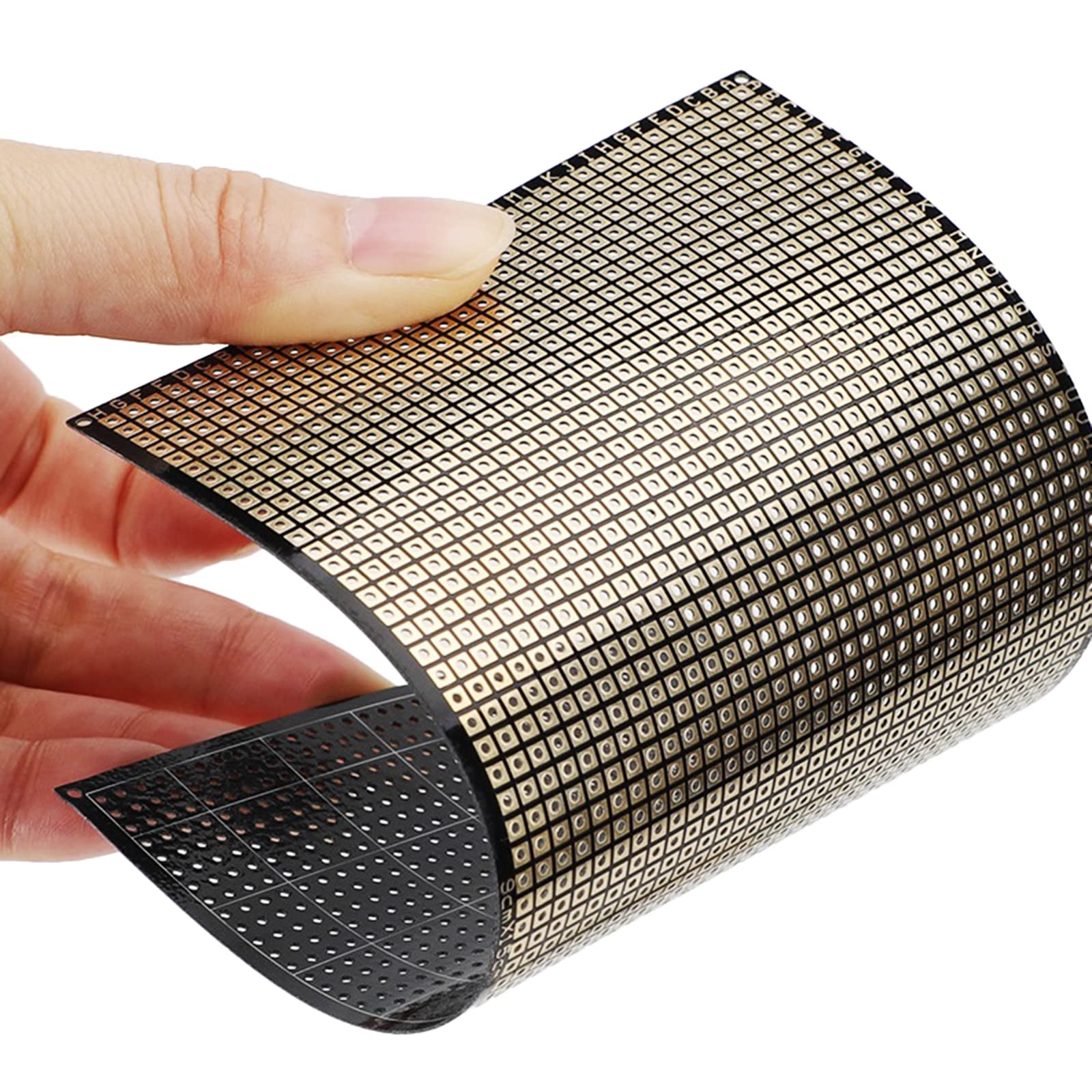 FR4 Single-Sided Flexible PCB Board 6x8cm 0.4mm Thickness with 2.54mm Pitch Holes - Universal Prototype Matrix for DIY Electronics, Breadboard Projects & Circuit Testing - Perfect for Arduino, Raspberry Pi & PCB Prototyping