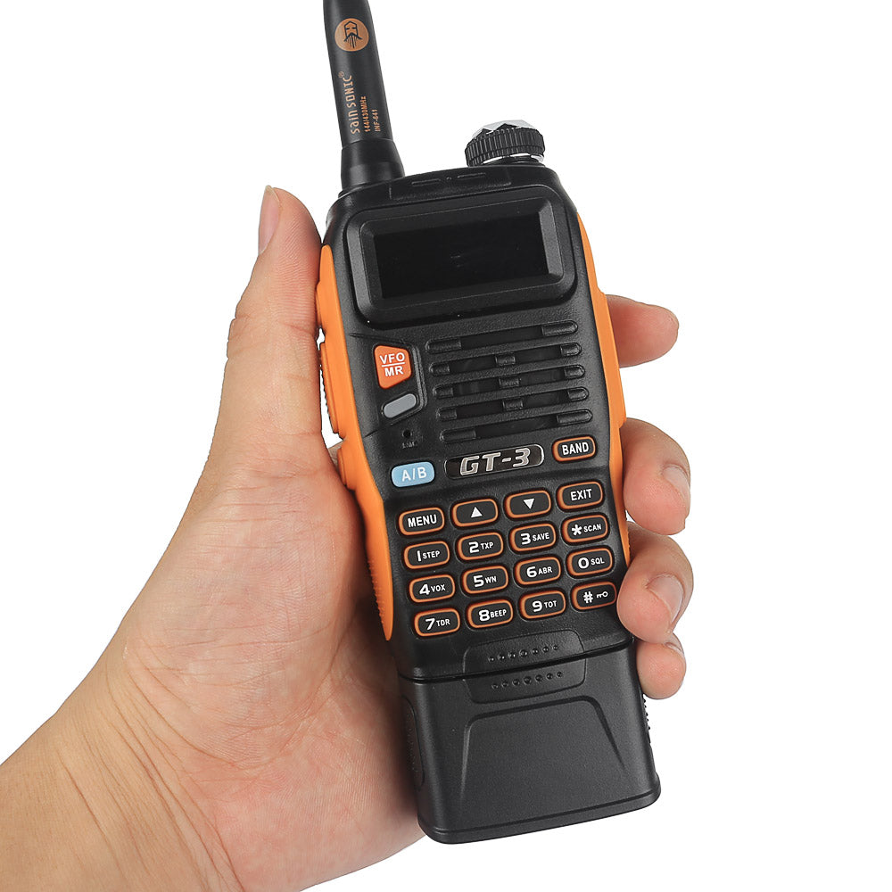 Baofeng GT-3 Mark II Dual Band Two-Way Radio - 5W High Power, 3800mAh Long Battery Life, Upgraded Antenna & Built-in Flashlight - Ideal for Outdoor Adventures, Emergency Communication, and Security Work