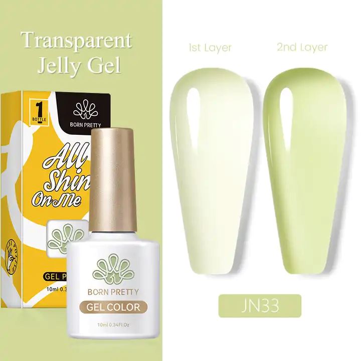 Born Pretty Jelly Nude Gel Polish - Long Lasting Soak Off UV LED Nail Polish for Salon & Home Manicure - Perfect for Weddings, Parties & Everyday Wear
