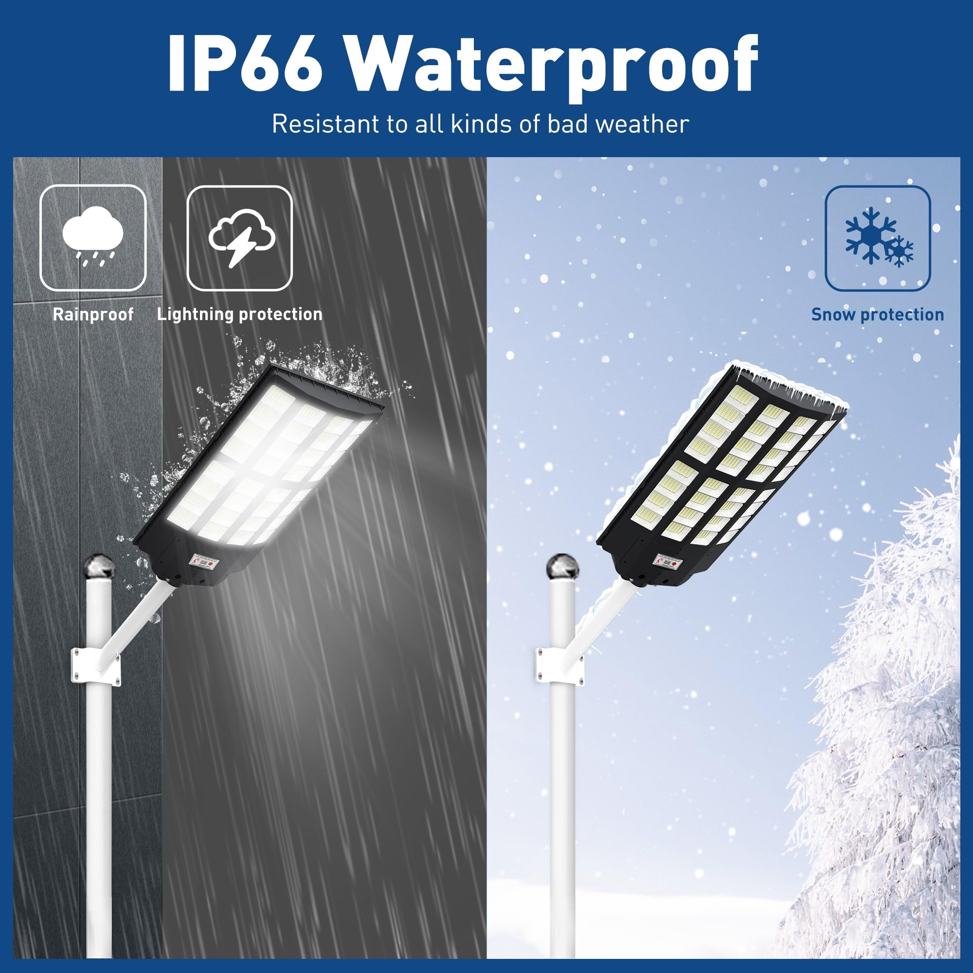 7000W Solar Street Lights Outdoor with Motion Sensor - 7000K LED Solar Powered Parking Lot Lights, Dusk to Dawn Commercial & Yard Lighting for Pathways, Driveways, and Security Areas