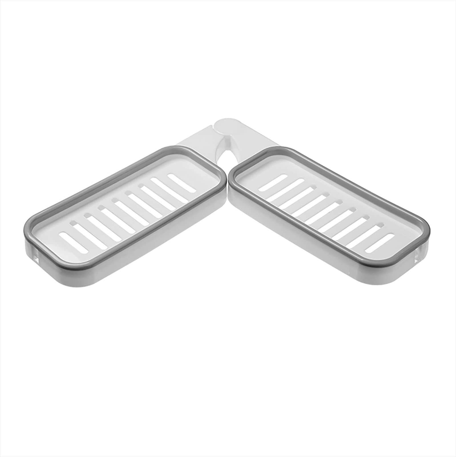 Foldable Over The Sink Dish Drying Rack - Dual Purpose Wall Mounted Corner Storage Shelf for Bathroom & Kitchen | Space Saving Organizer for Small Spaces | White & Gray (One Size) | Perfect for Apartments, RVs & Tiny Homes