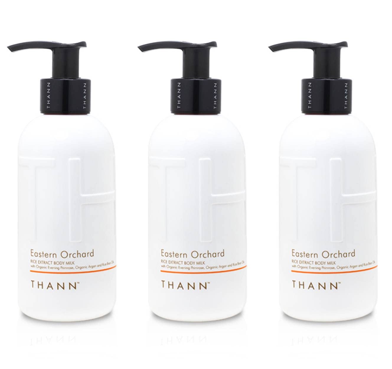 THANN Organic Rice Extract Body Lotion with Evening Primrose & Argan Oil - 10.82 Fl Oz (Pack of 3) | Hydrating Moisturizer for Dry Skin, Perfect for Daily Body Care & Spa Relaxation