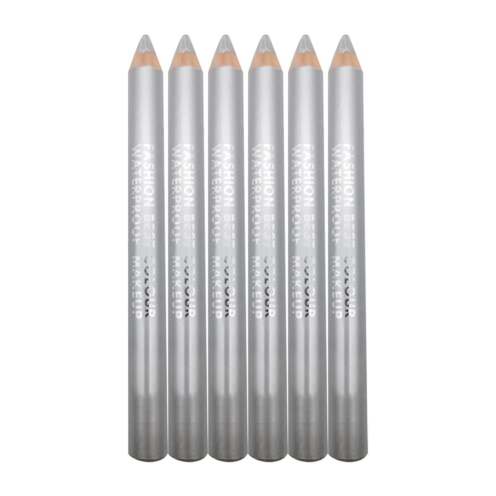 6 Pack Frank Makeup Eyeshadow Stick - Soft & Smooth Glitter Highlighter Pencil for Brightening Eyes, Includes Sharpener - Easy to Apply, Long-Lasting Color (Ocean Blue, One Size) - Perfect for Everyday Makeup, Party Looks & Professional Use