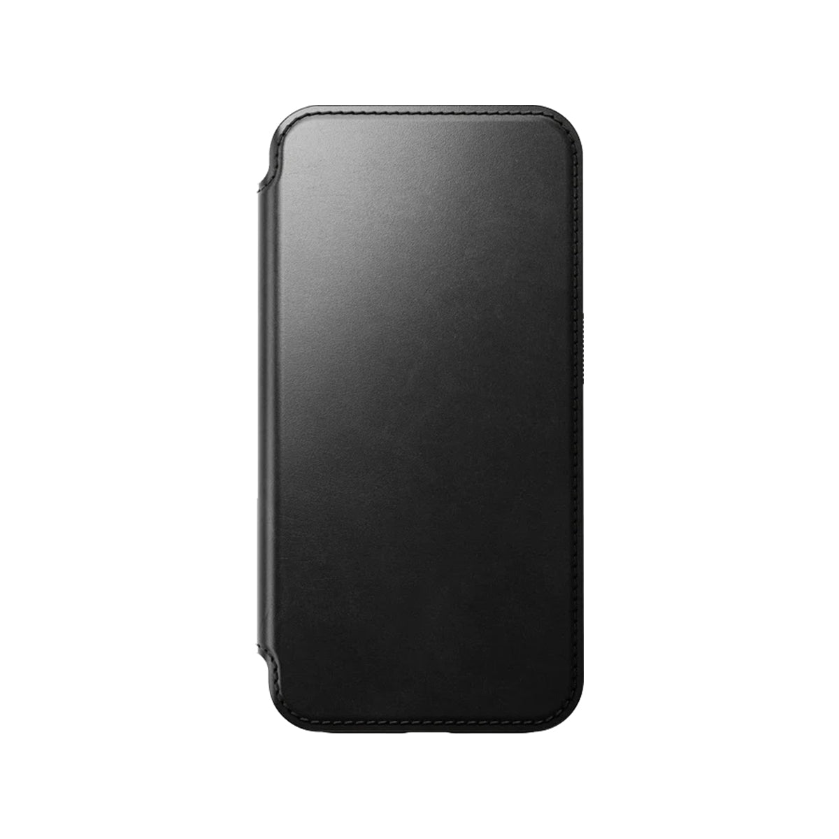 Premium Nomad Horween Leather Folio Case for iPhone 15 Pro - Black | Slim Protective Wallet Cover with Card Slots | Perfect for Business & Travel Use
