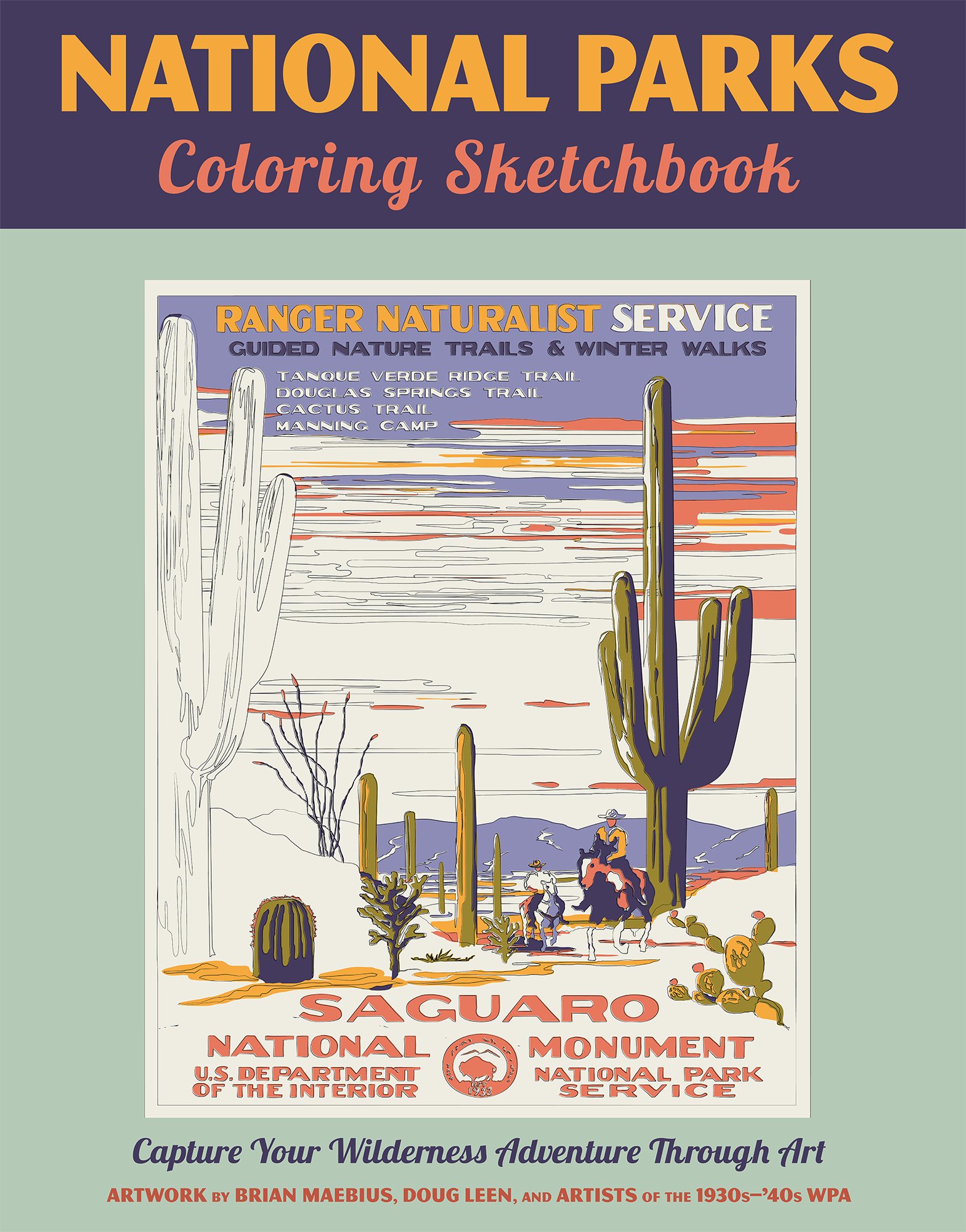 National Parks WPA Poster Art Coloring Book - Vintage Style Sketchbook for Adults & Kids - Perfect for Relaxation, Travel Memories & Home Decor