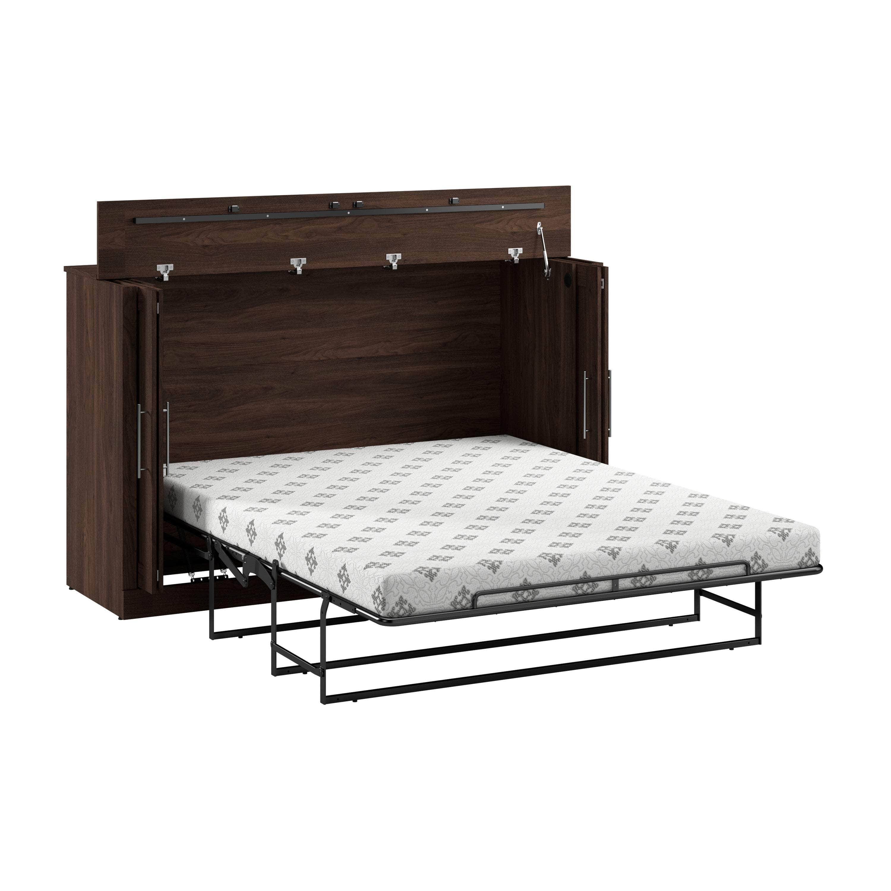 Pur 75W Queen Cabinet Bed with Mattress - 3 Color Options | Space-Saving Murphy Bed for Small Apartments & Guest Rooms
