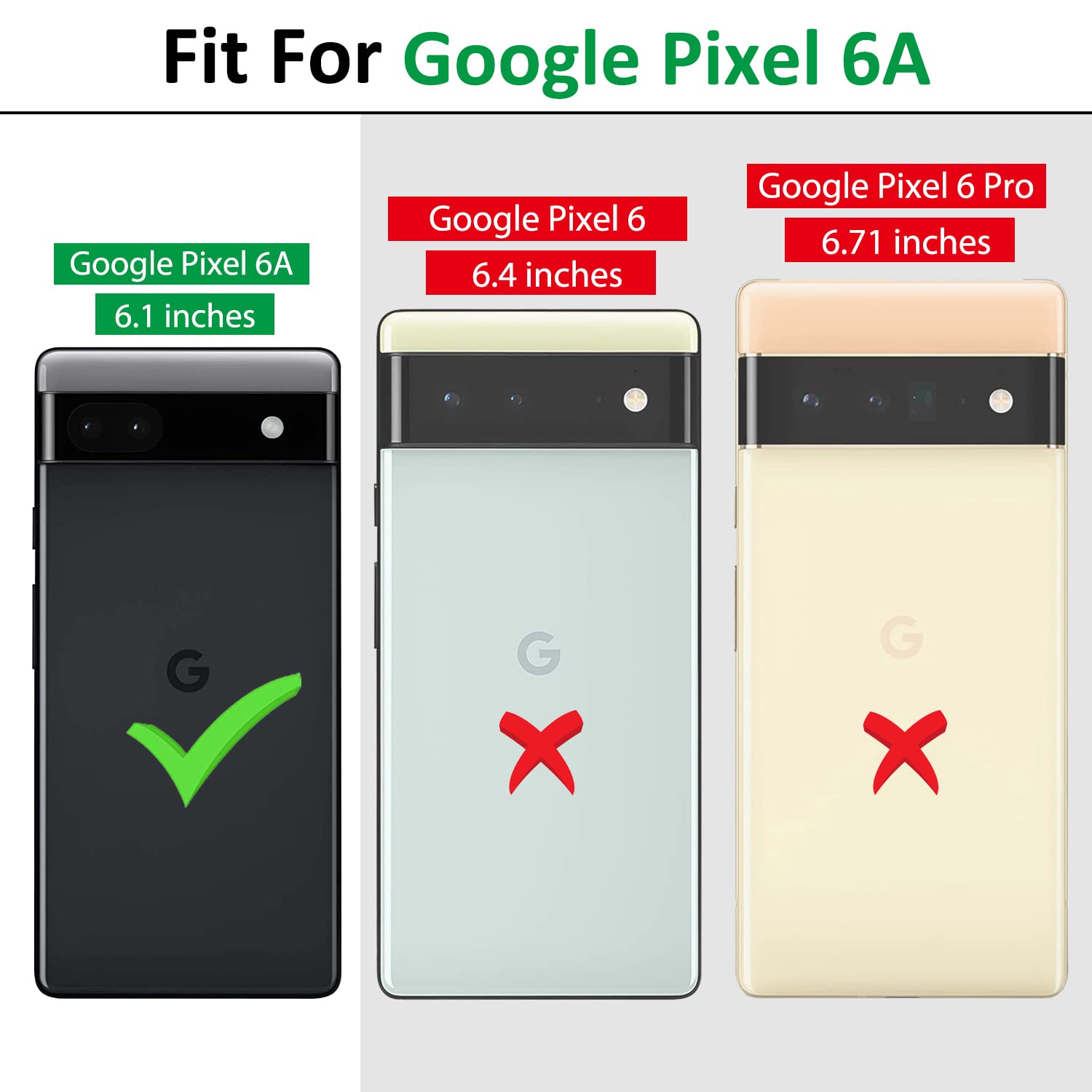 Premium Shockproof Google Pixel 6A Case with HD Screen Protector & 360° Magnetic Ring Holder Kickstand - Durable Protective Phone Cover for Google Pixel 6A (Black) - Perfect for Work, Travel, and Everyday Use