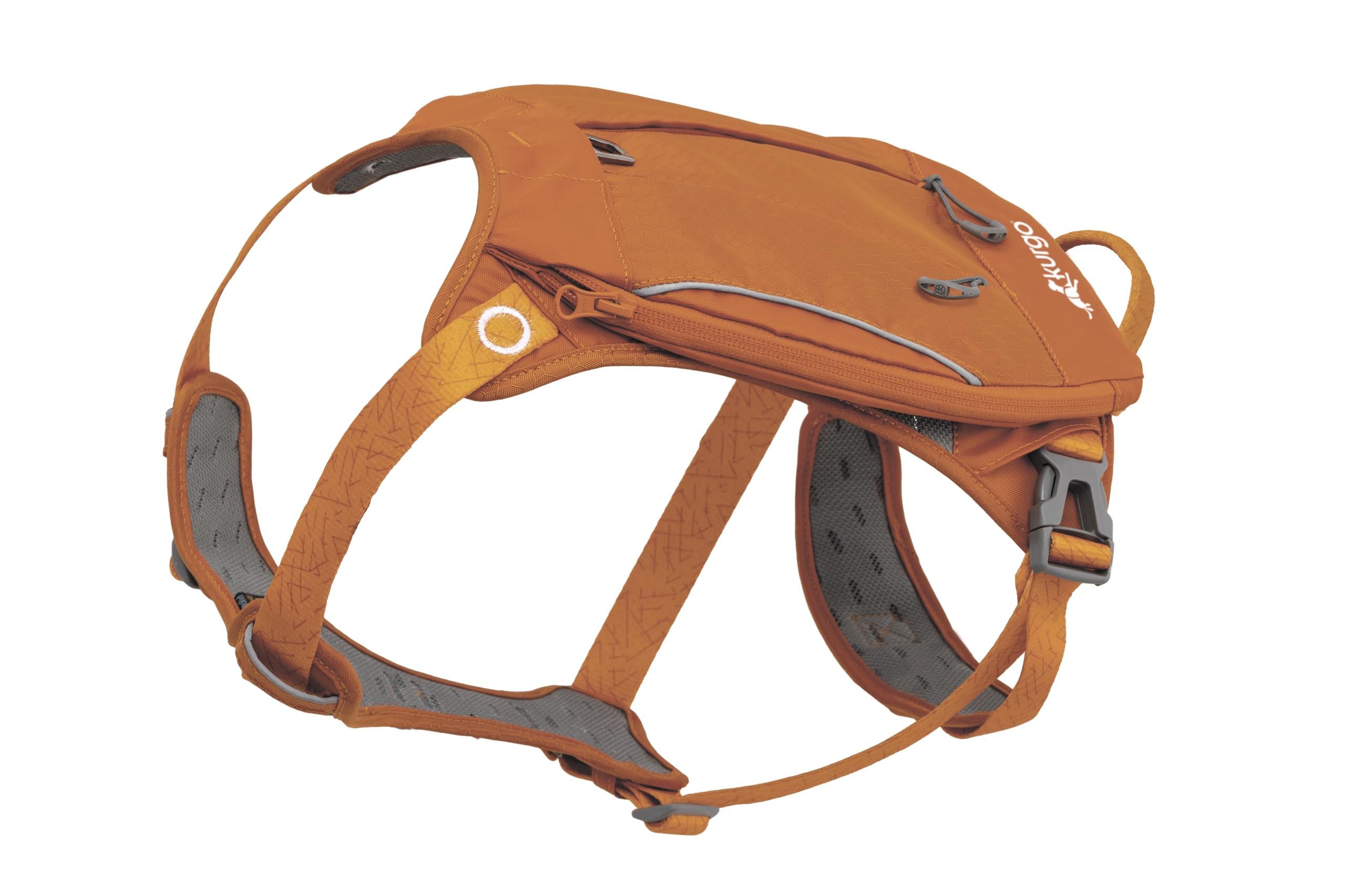 Kurgo Cascade Dog Harness with Hiking Backpack - Adjustable Pet Adventure Gear for Camping & Outdoor Activities (Orange, Large) - Perfect for Hiking, Travel & Daily Walks