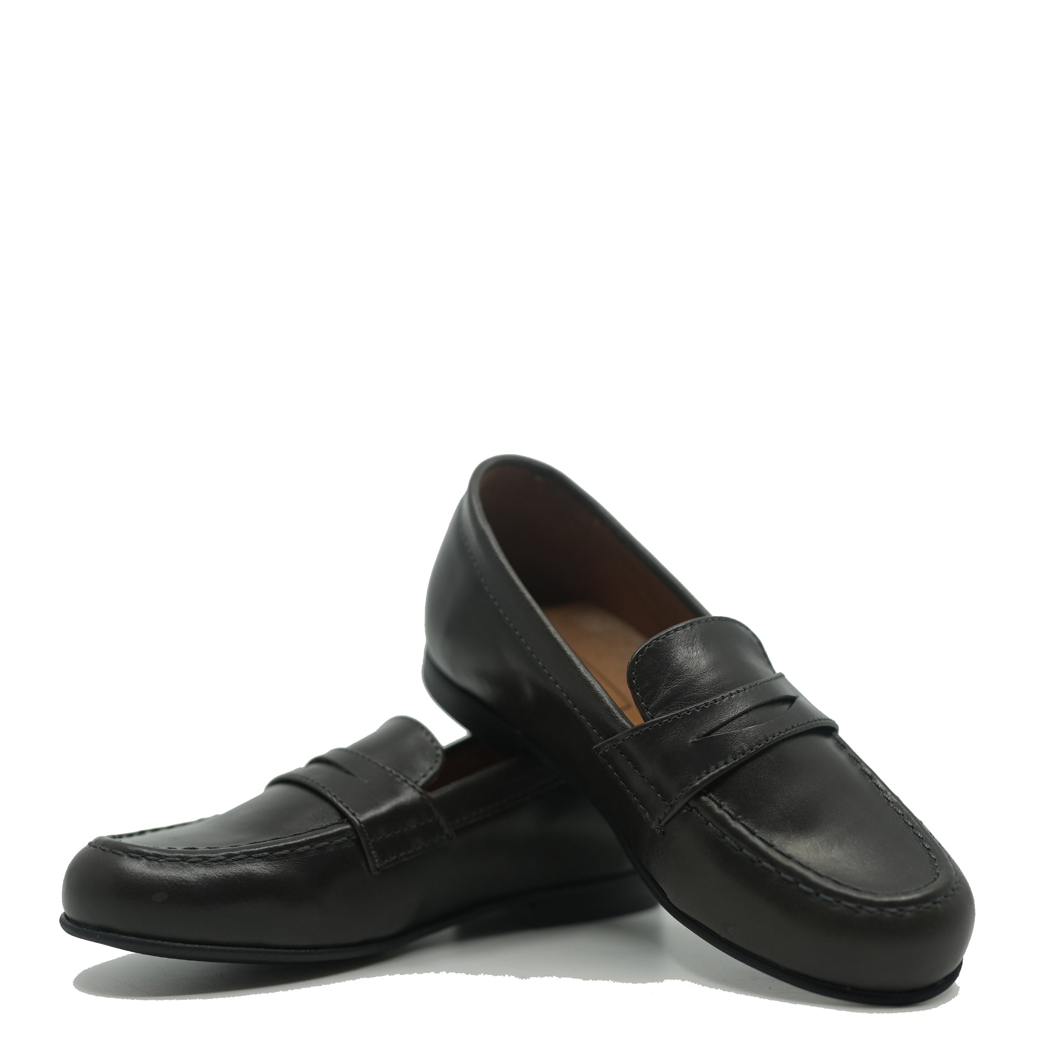 Atlanta Moccasin Gray Florentine Penny Dress Loafers - Comfortable Formal & Business Shoes for Men | Perfect for Office, Weddings & Dressy Occasions