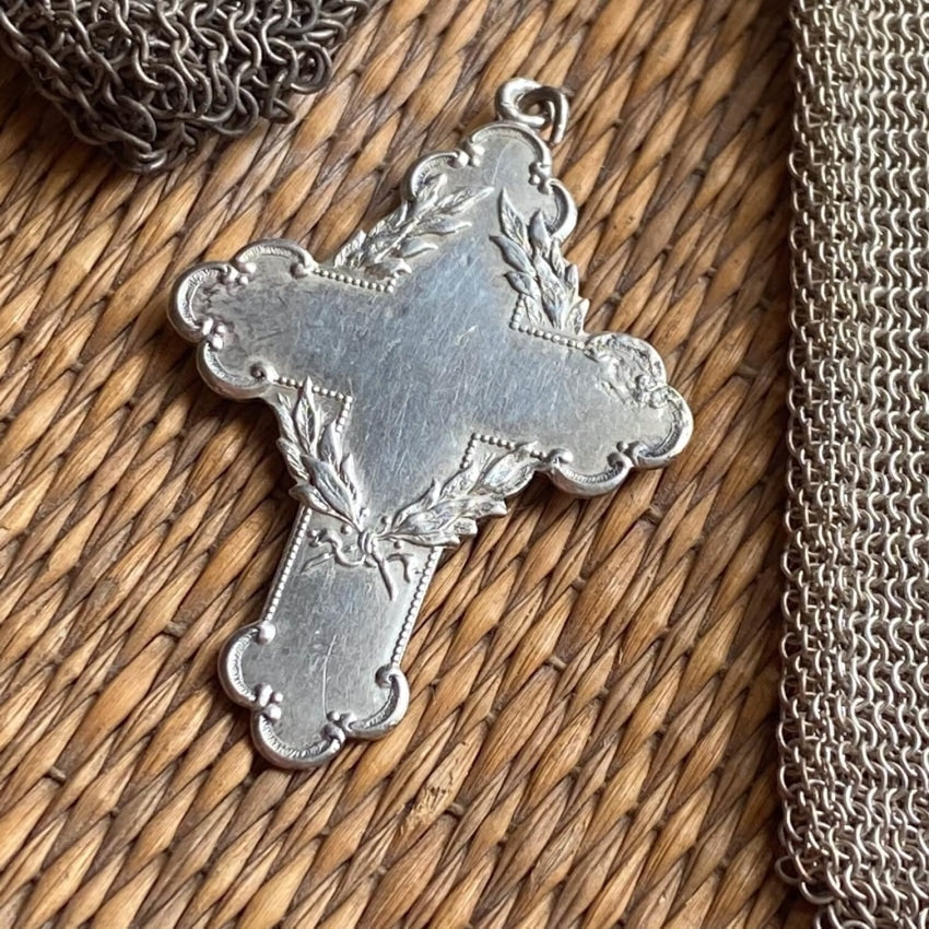 Vintage Sterling Silver Smooth Cross Pendant Necklace - Timeless Religious Jewelry for Women & Men - Perfect for Church, Weddings, and Everyday Wear