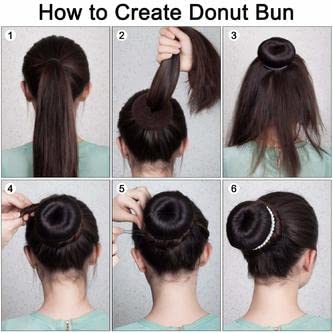 Prime Set of 3 Pcs Bun Maker Hair Donut - Hair Accessories for Women & Girls - Create Perfect Buns & Updos for Parties, Weddings & Everyday Styling