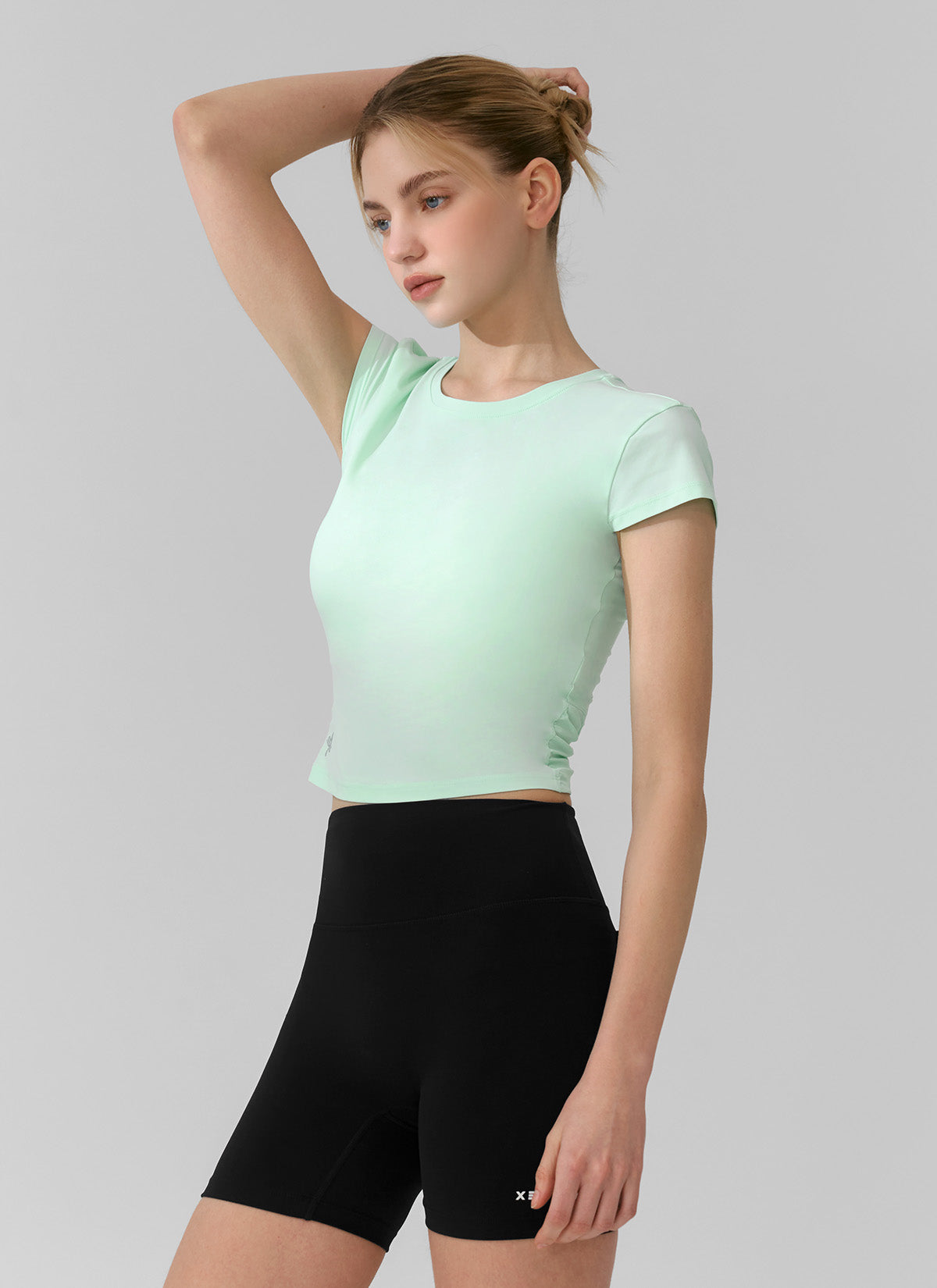 Women's Lightweight Tricot Overlap Short Sleeve T-Shirt - Soft Breathable Casual Top for Summer, Gym, and Everyday Wear