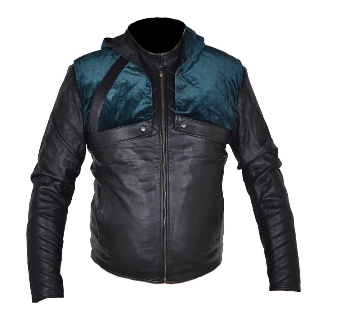 Classyak Men's Fashion Arrow Leather Jacket with Hood - Stylish Biker Jacket for Men | Perfect for Motorcycle Riding, Casual Outfits & Winter Wear