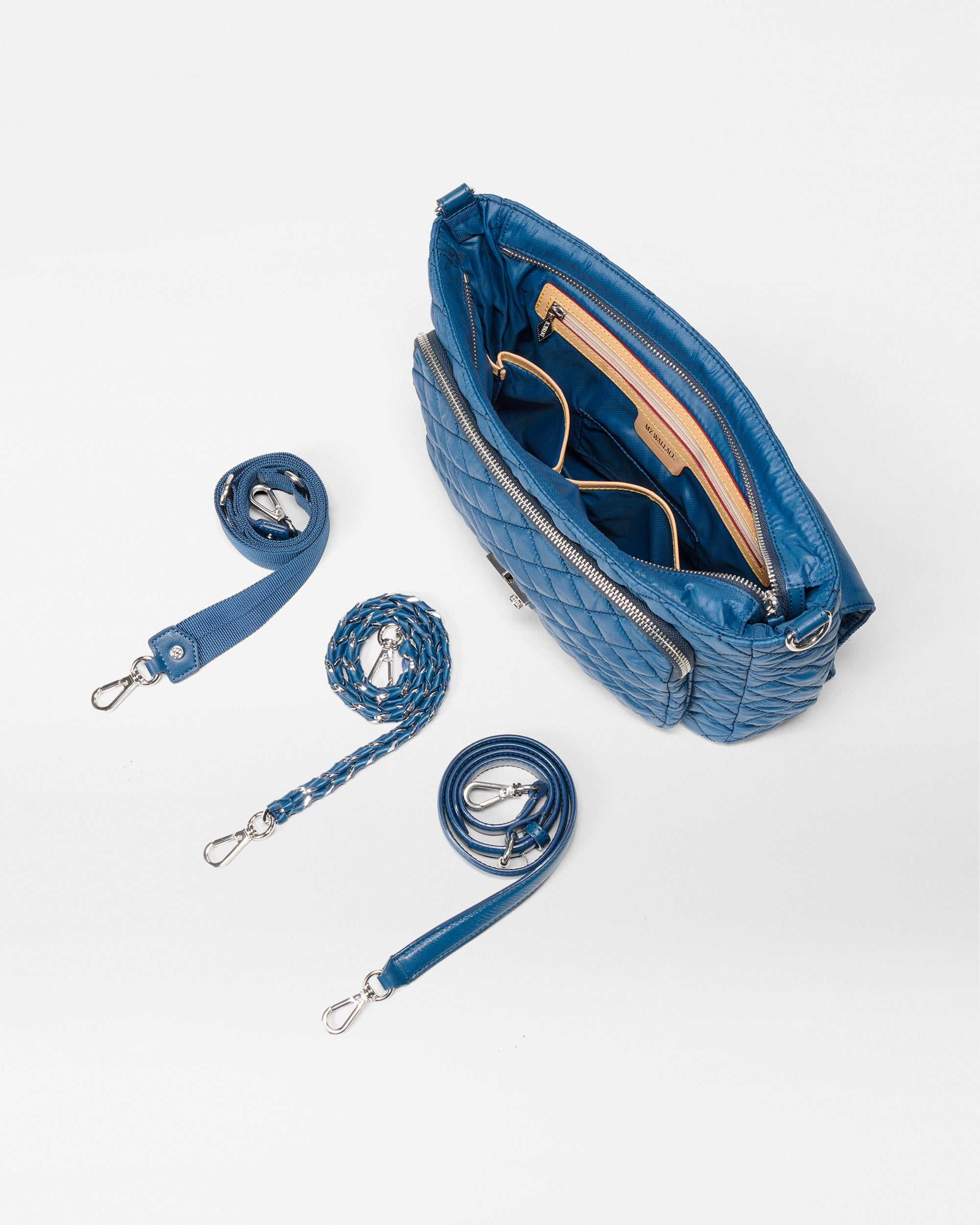 French Blue Large Crosby Lock Crossbody Bag - Stylish & Secure Handbag for Women | Perfect for Work, Travel & Everyday Use