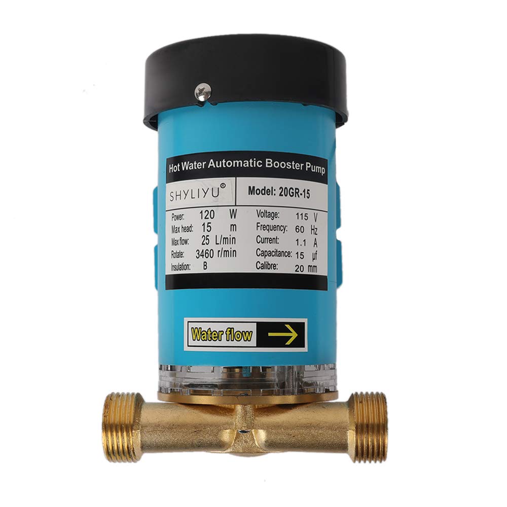 115V 120W 1 Inch Outlet Automatic Home Pressure Booster Pump with Water Flow Switch - Whole House Water System, Shower & Garden Irrigation Booster