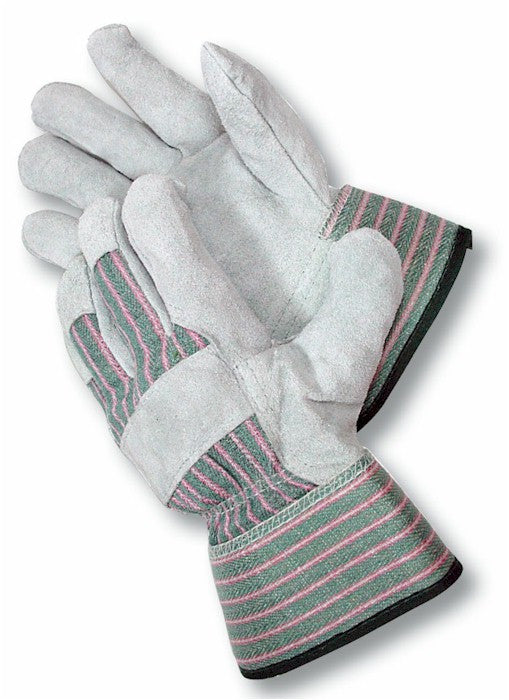 Radnor Select Shoulder Split Leather Palm Work Gloves with Safety Cuff - Durable Protection for Construction, Landscaping & Heavy Duty Tasks