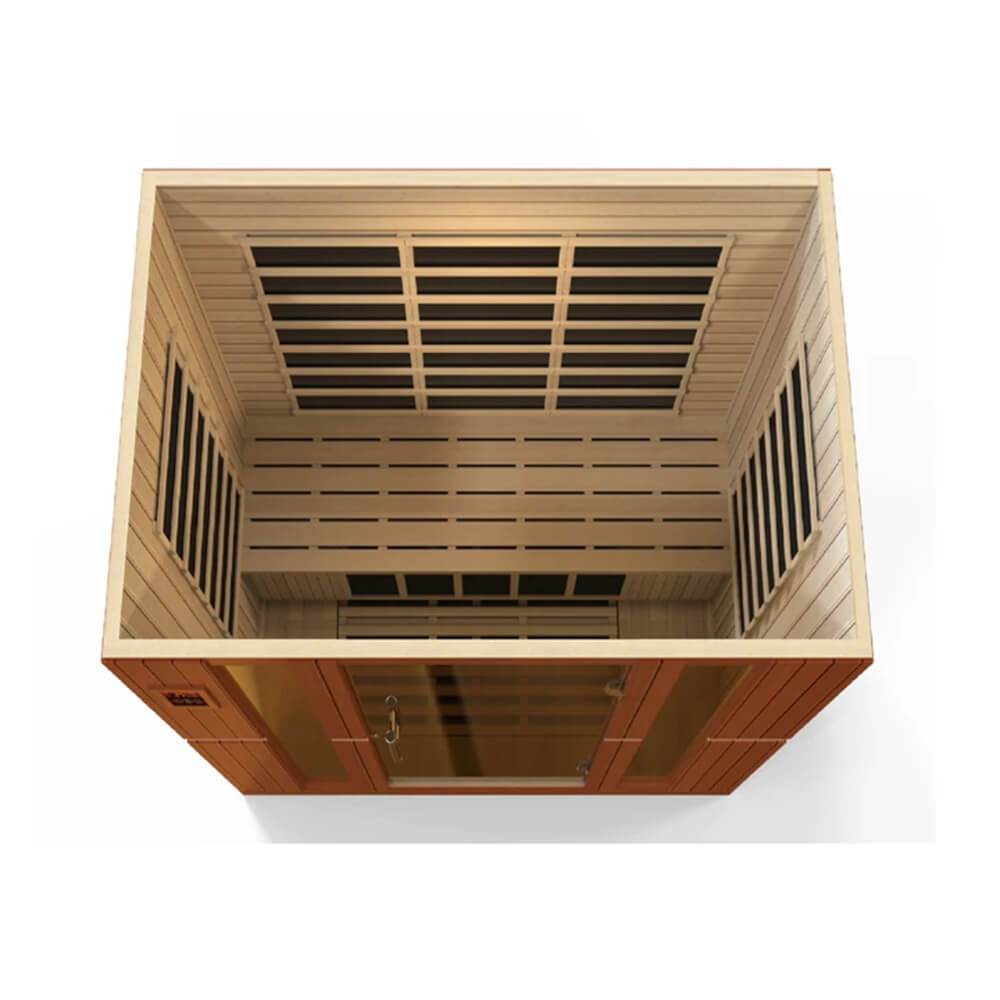 Dynamic Bergamo 4-Person Low EMF Far Infrared Sauna for Home Spa Therapy - DYN 6440 01 | Relaxation, Detox & Pain Relief for Family Wellness