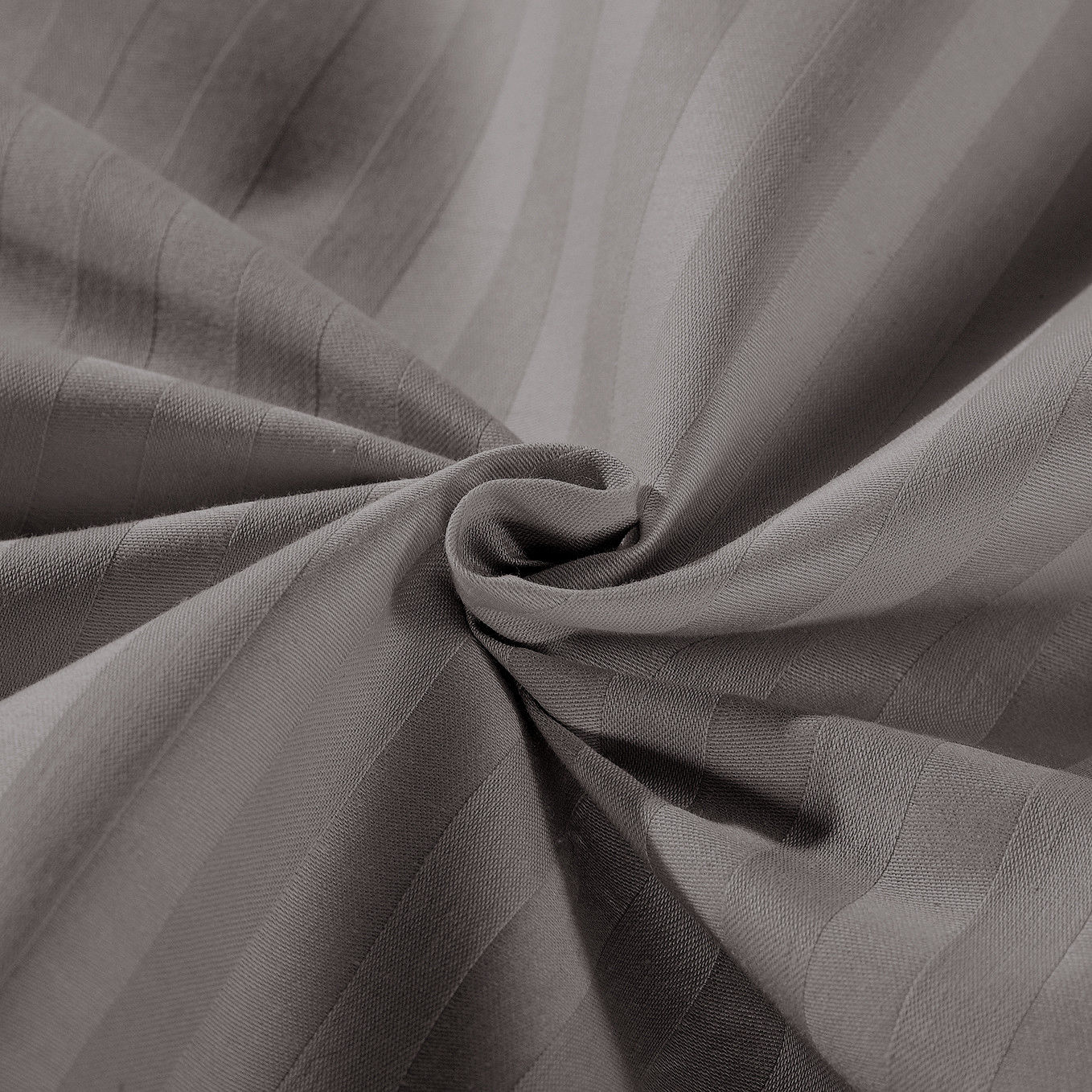 Luxury 1200 Thread Count 100% Egyptian Cotton Sheet Set - Queen Size Stripe Hotel Collection in Charcoal Gray | Ultra Soft Breathable Bed Sheets for Master Bedroom, Guest Room & Luxury Hotels