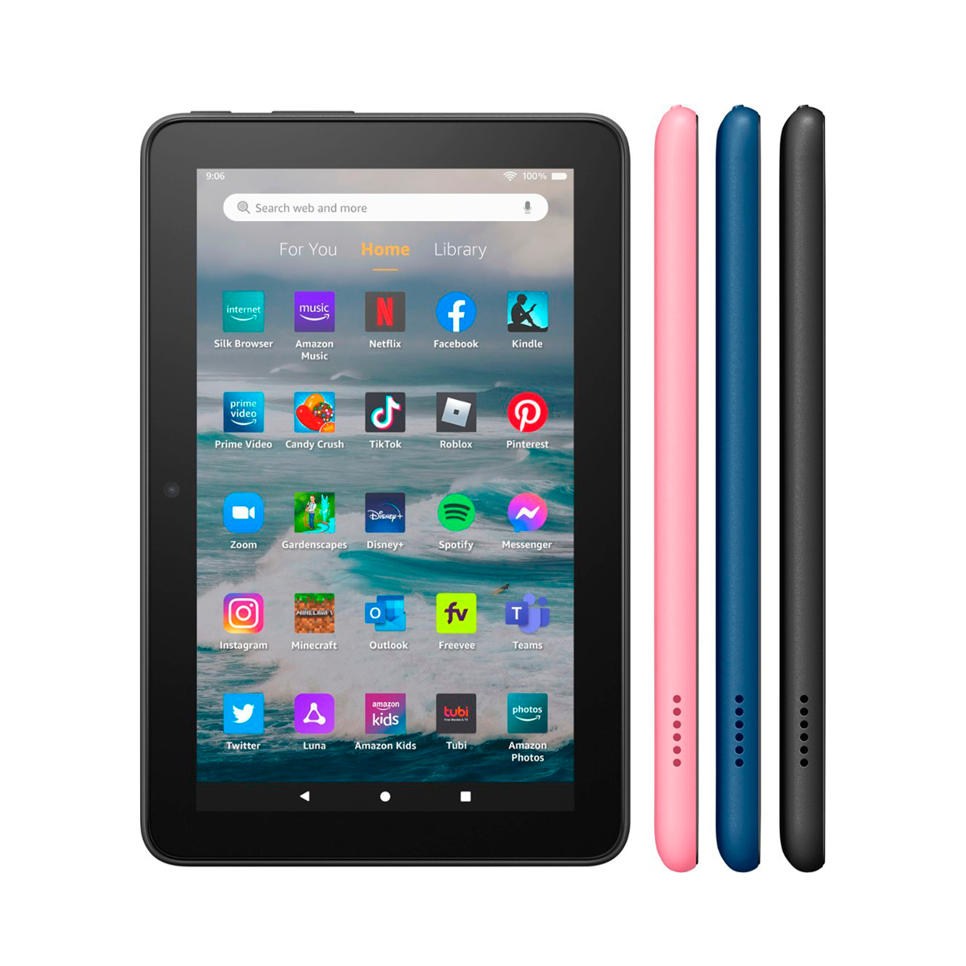 Amazon Fire 7 Tablet (2022 Model) - 16GB Storage, 2GB RAM, Denim Blue - Perfect for Reading, Streaming & Portable Entertainment