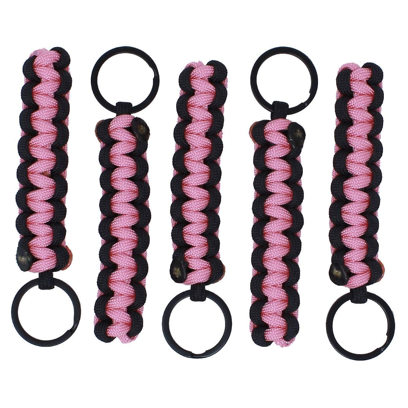 BubbasGarageTv - Universal Paracord Headrest Grab Handles for Cars & SUVs - Durable Emergency Escape Tool (Rose Pink) - Perfect for Off-Roading, Camping & Outdoor Adventures
