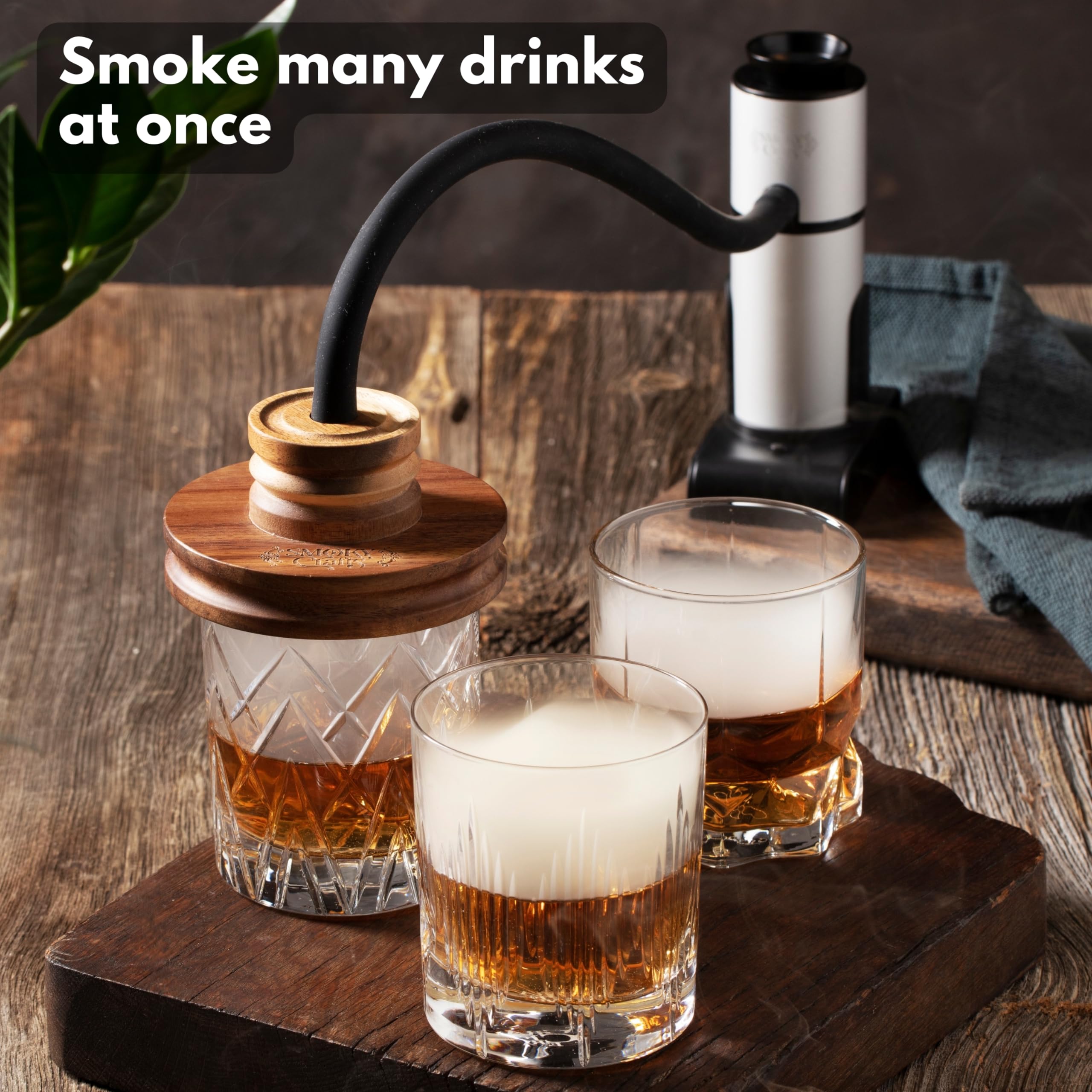 Premium Whiskey & Cocktail Smoker Kit with Smoke Gun, 8