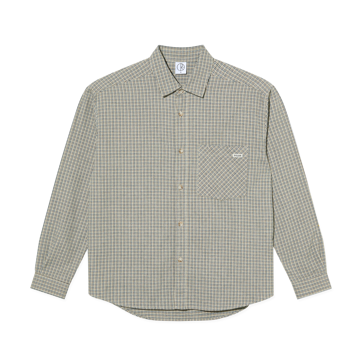 Polar Mitchell LS Button Up Shirt for Men - Classic Creme Check Plaid Flannel Shirt - Casual & Business Wear for Outdoor Activities and Office