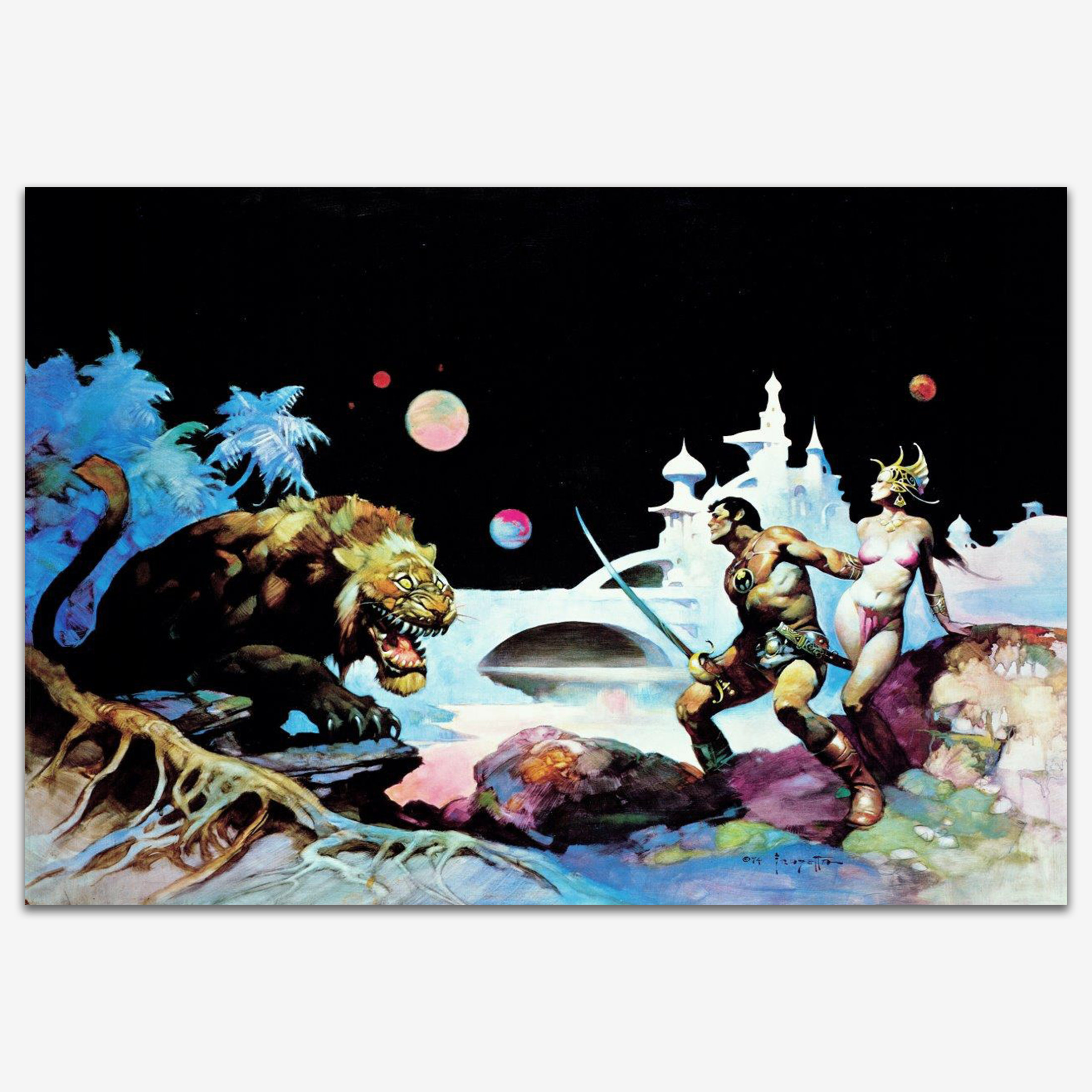 Vintage Print 56 - Thuvia, Maid of Mars by Edgar Rice Burroughs | Classic Sci-Fi Book Cover Art | Perfect for Home Decor, Office Wall & Book Lover Gifts