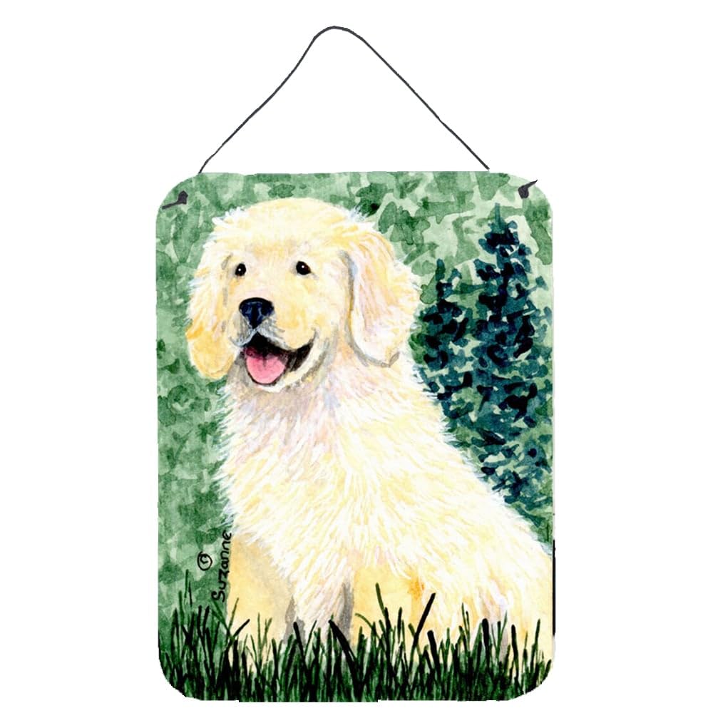 Golden Retriever Metal Wall Art - 12x16 Inch Aluminum Sign for Kitchen, Bar, Bathroom & Front Door Decor | Rustic Home Plaque | Durable Indoor/Outdoor Hanging Print | Perfect for Dog Lovers & Pet-Themed Room Decor