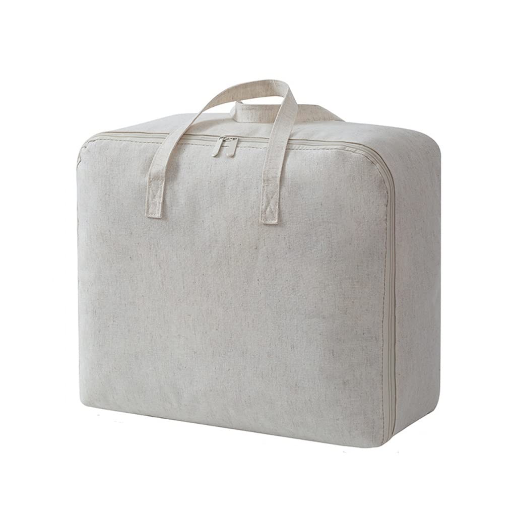 Large Waterproof Closet Storage Bag - Thick Linen Foldable Organizer for Clothes, Quilts, Pillows & Blankets | Space-Saving Home Organization Solution for Bedrooms, Dorms & Travel