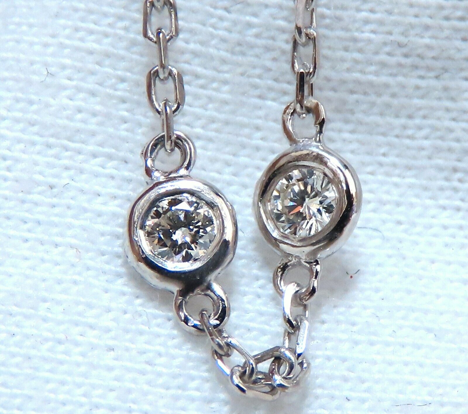 3.45 Carat Natural Diamond Eternity Station Double Wrap Necklace in 14K Gold - Perfect for Weddings, Anniversaries & Special Occasions