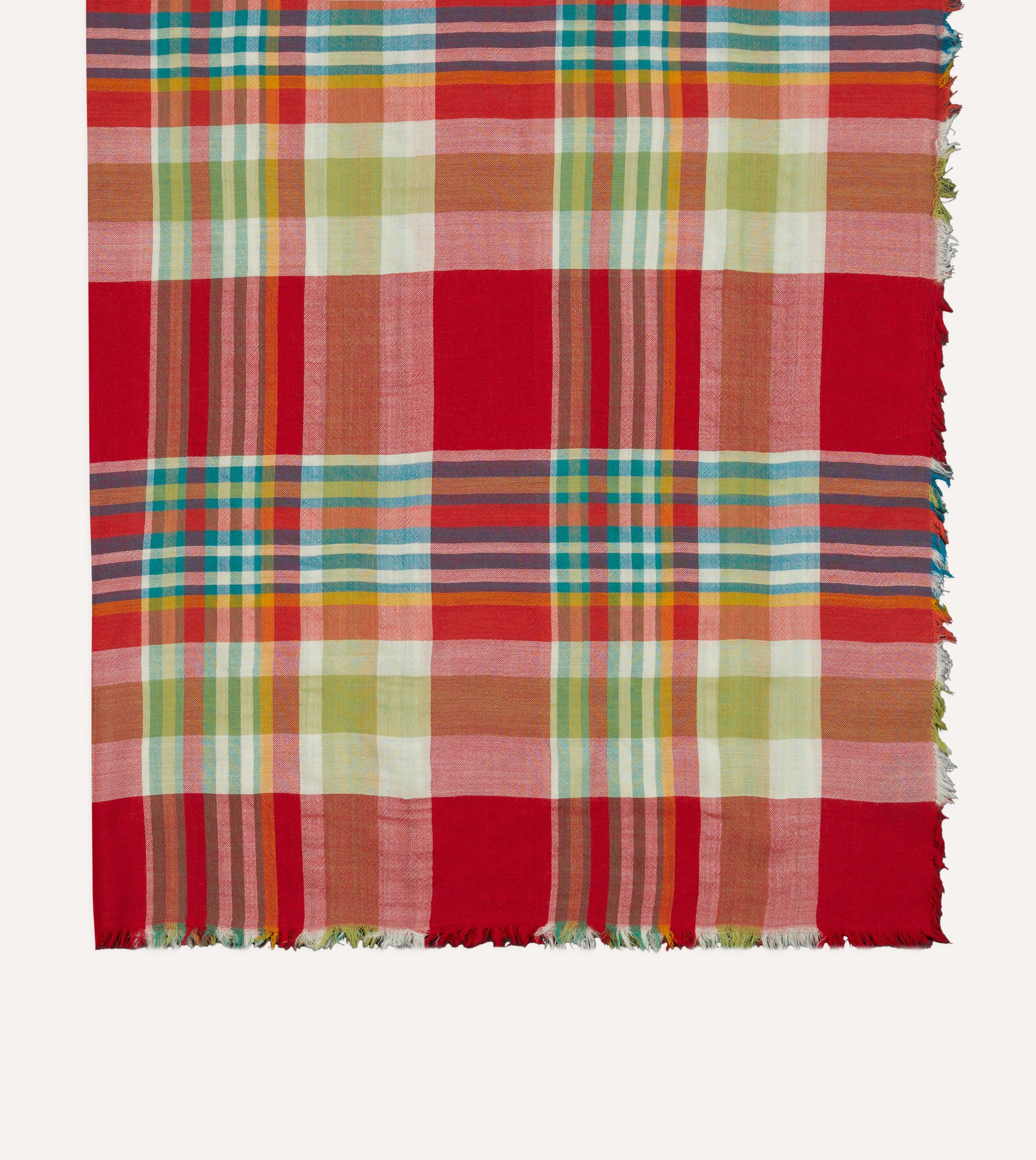 Red and Yellow Tartan Check Wool Scarf - Warm Plaid Winter Accessory for Men & Women - Perfect for Cold Weather, Outdoor Activities, and Fashion Styling